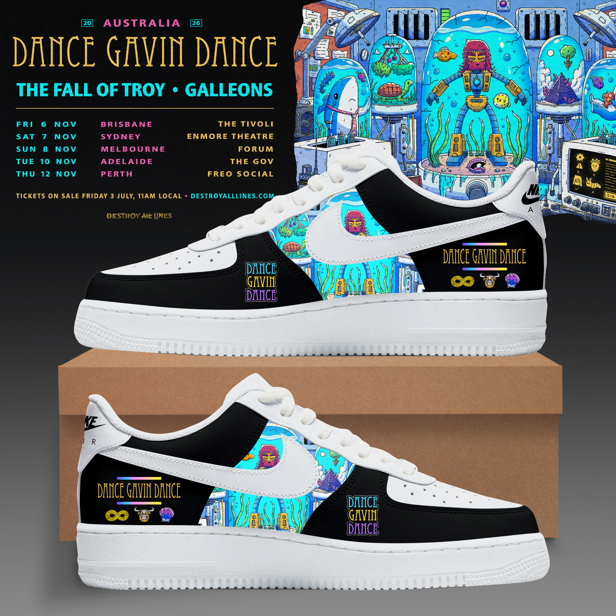 Dance Gavin Dance Australia Tour Official Merchandise Collection