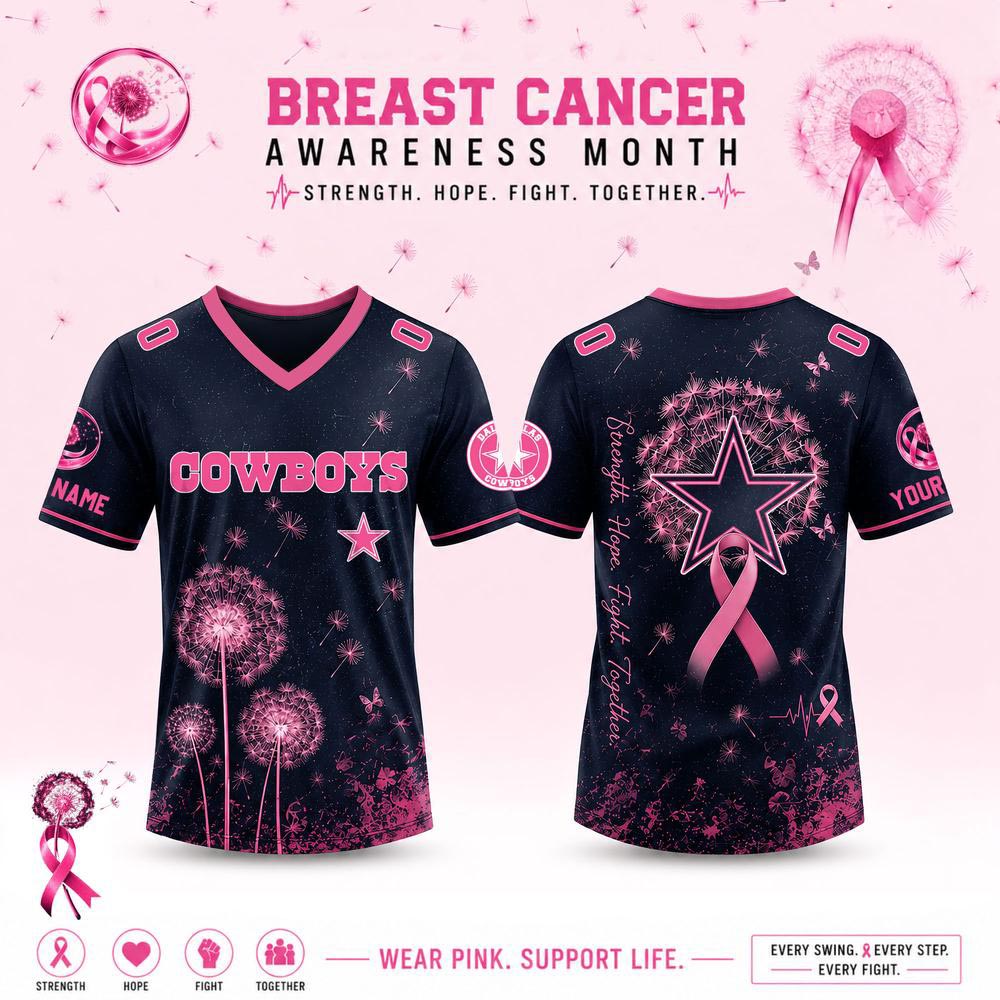 Dandelion Of Hope Personalized Football Jersey Breast Cancer Awareness Apparel 1 - Unicasport Dandelion Of Hope Personalized Football Jersey Breast Cancer Awareness Apparel