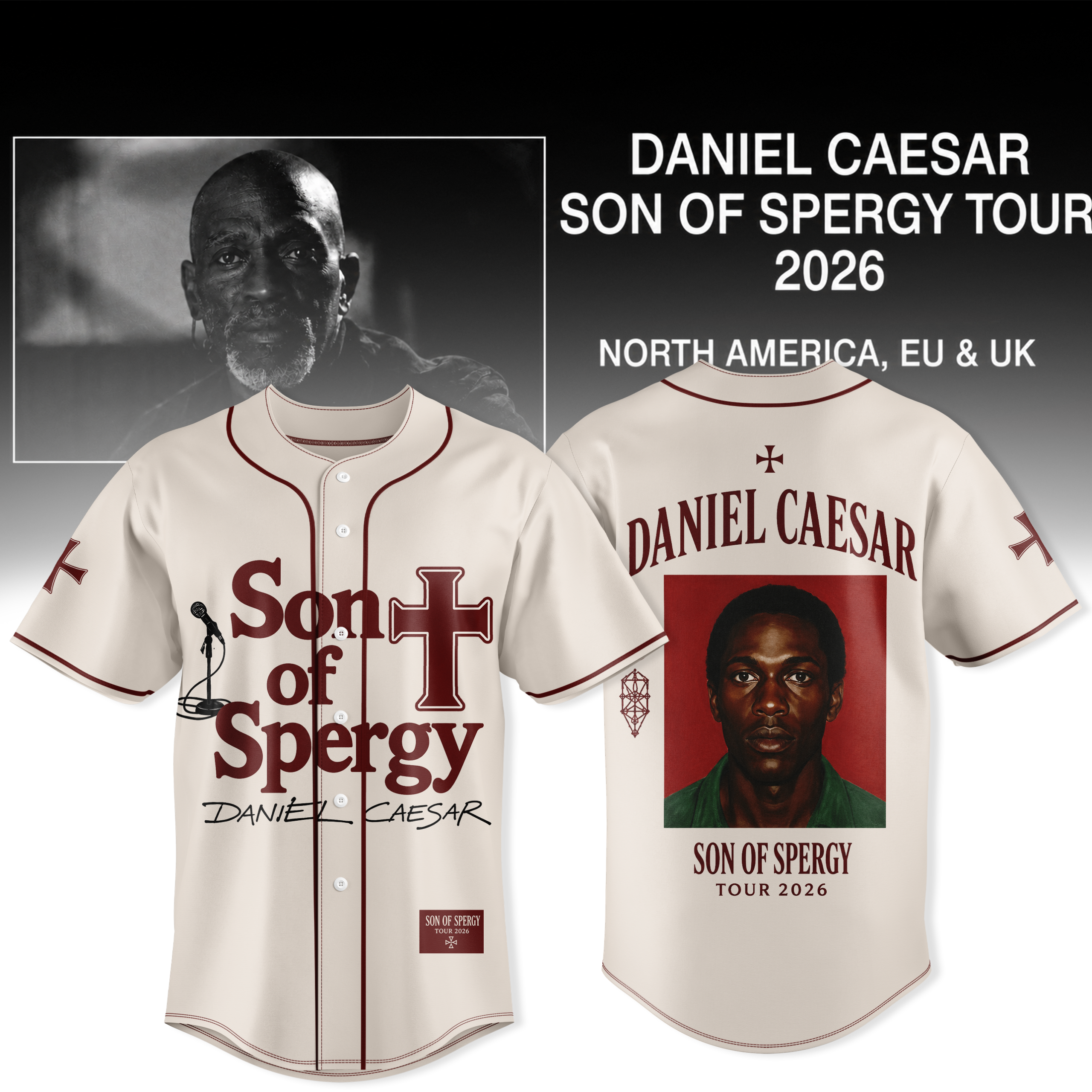 Daniel Caesar Son Of Spergy Tour Limited Edition Baseball Jersey
