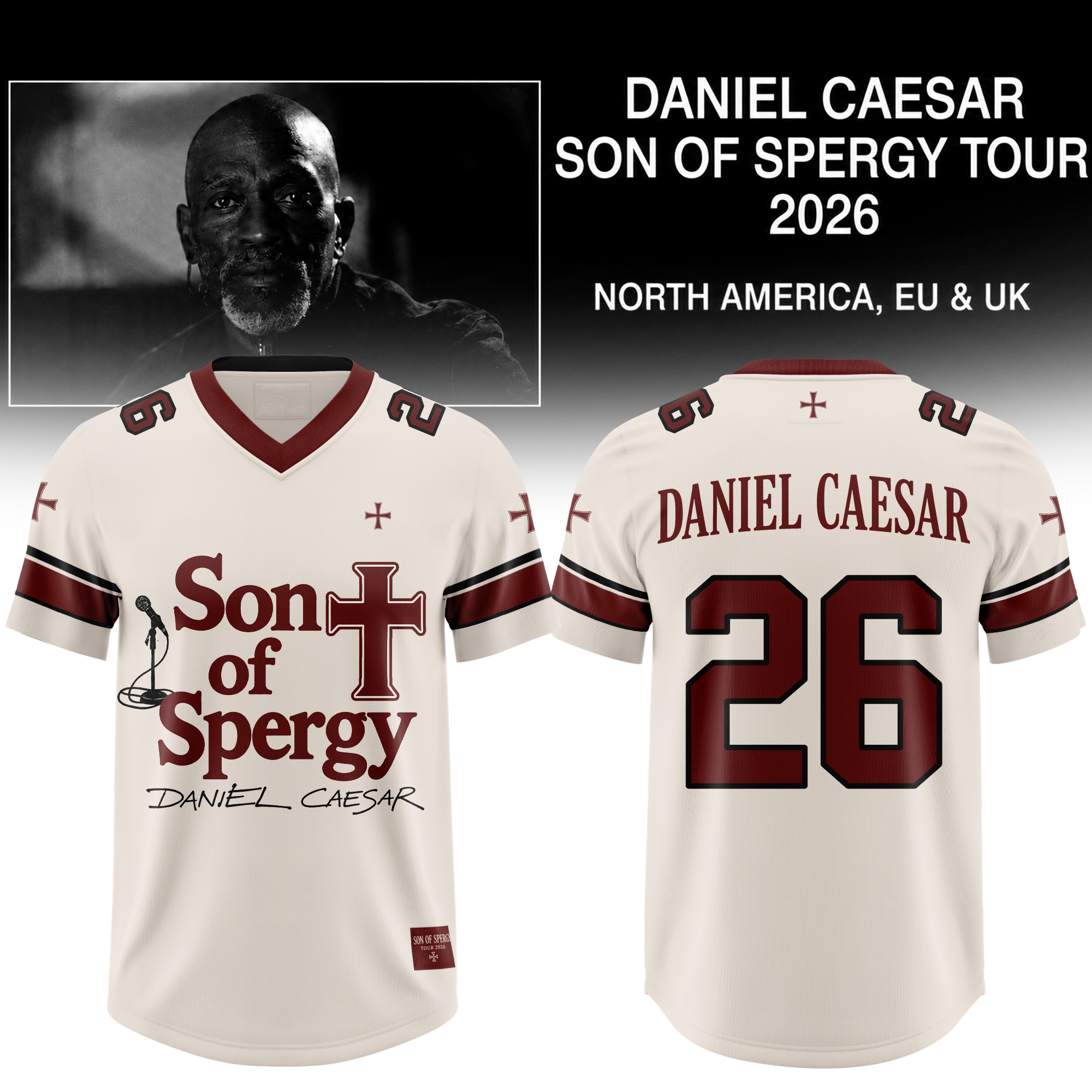 Daniel Caesar Son Of Spergy Tour Oversized Football Jersey