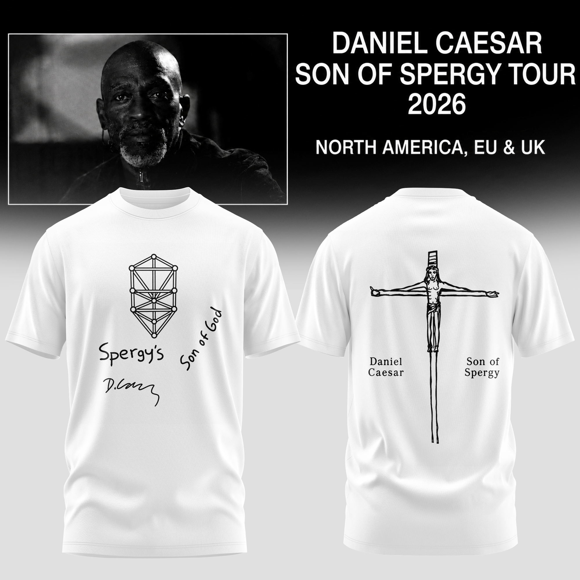 Daniel Caesar Son Of Spergy Tour Premium Concert Graphic Tee