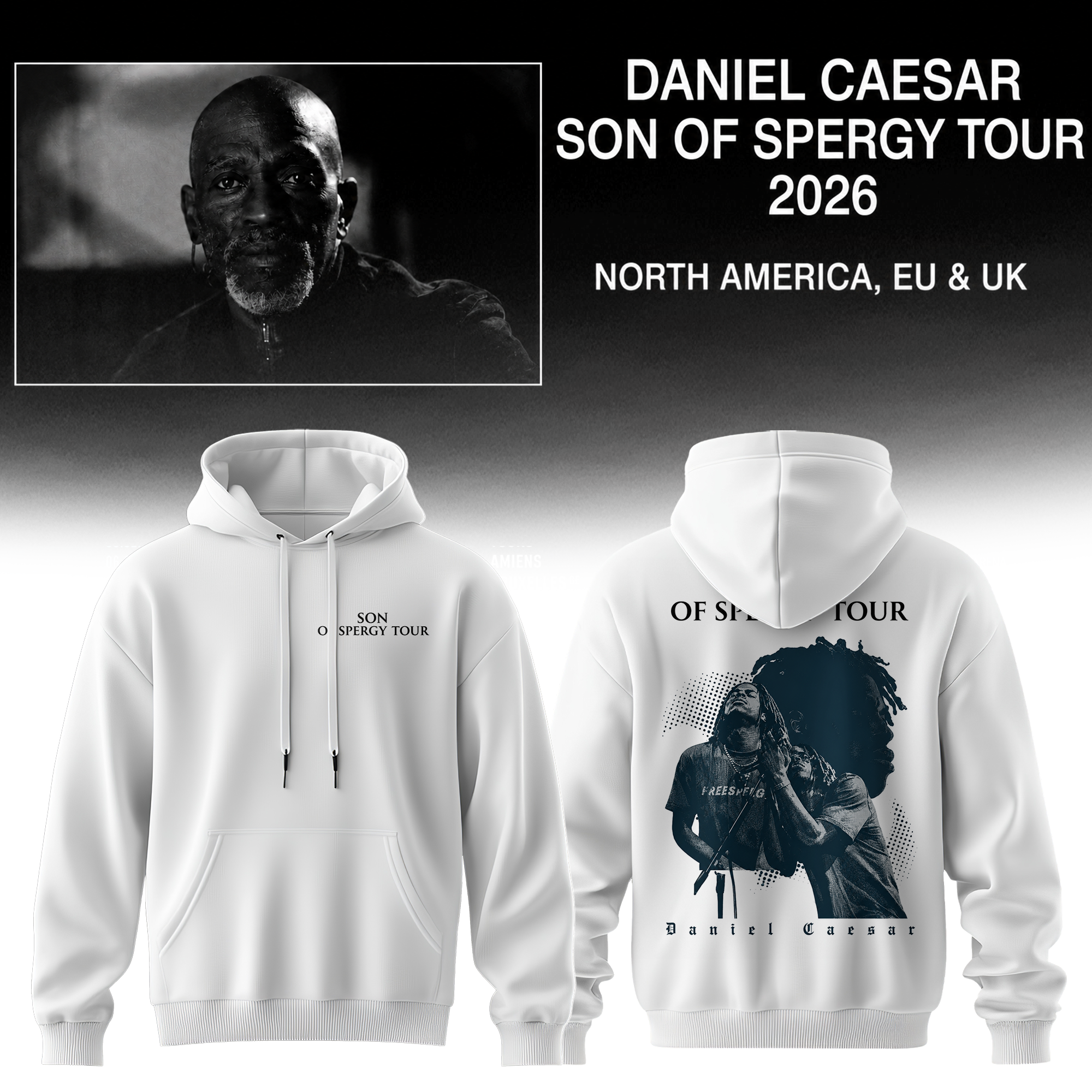 Daniel Caesar Son Of Spergy Tour Premium Concert Hoodie