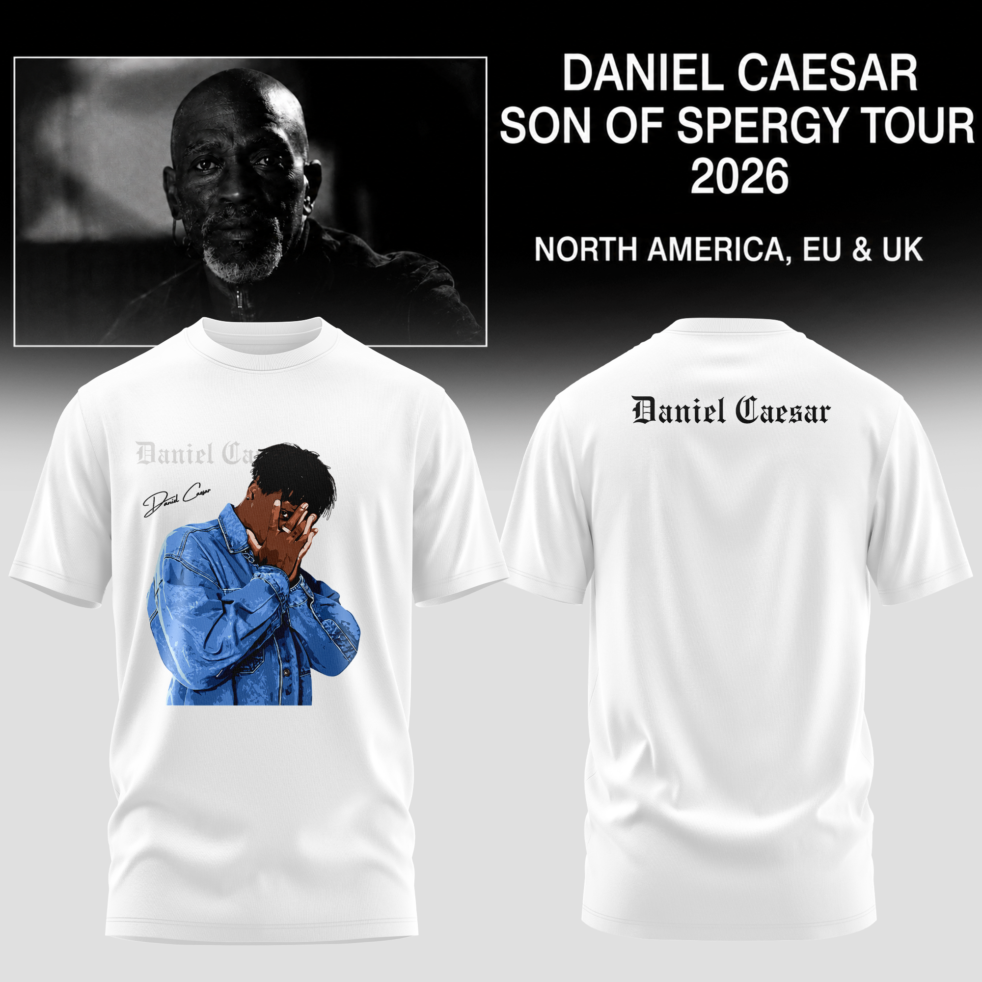 Daniel Caesar Son Of Spergy Tour Signature Limited Edition Tee