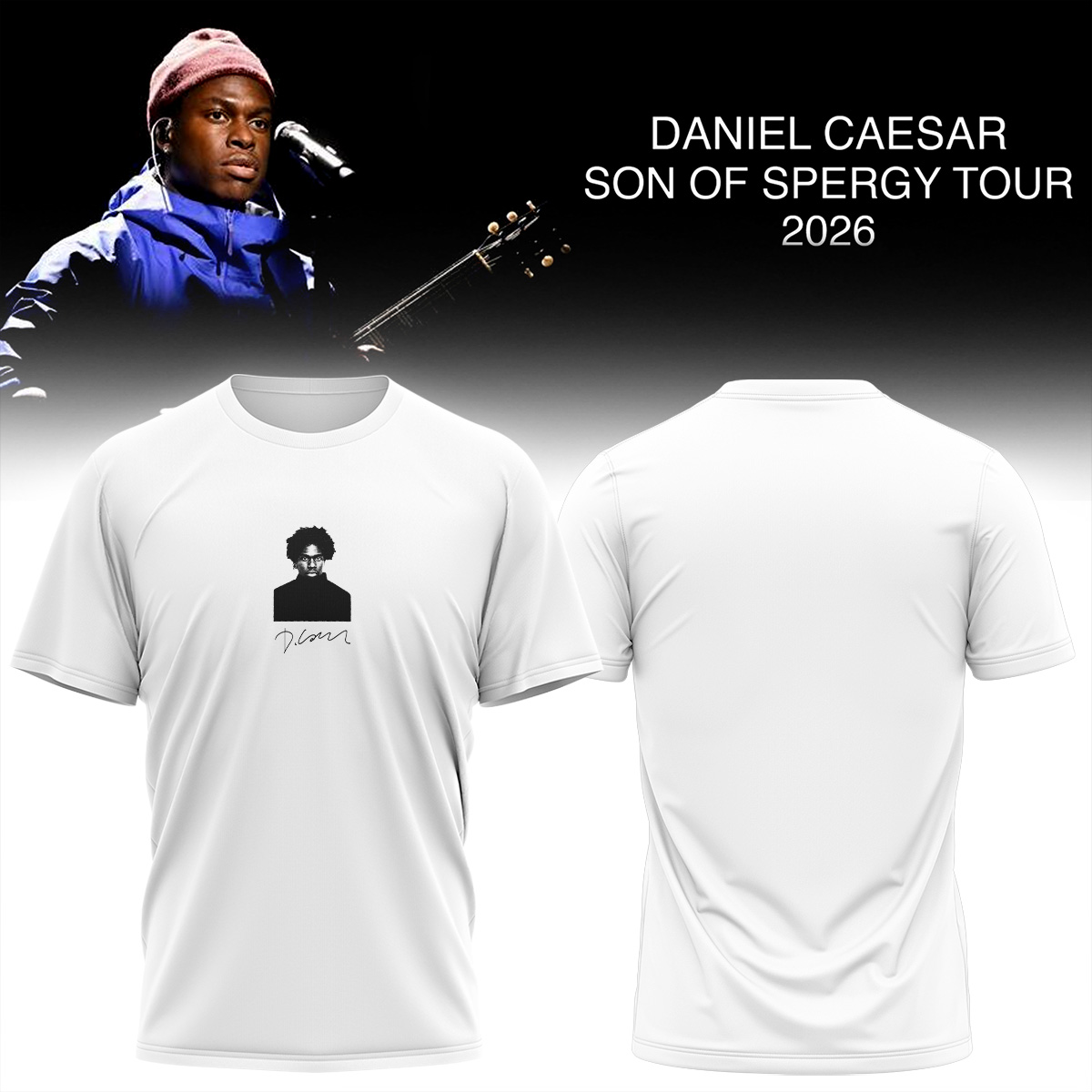 Daniel Caesar Son Of Spergy Tour Signed Custom Graphic Tee