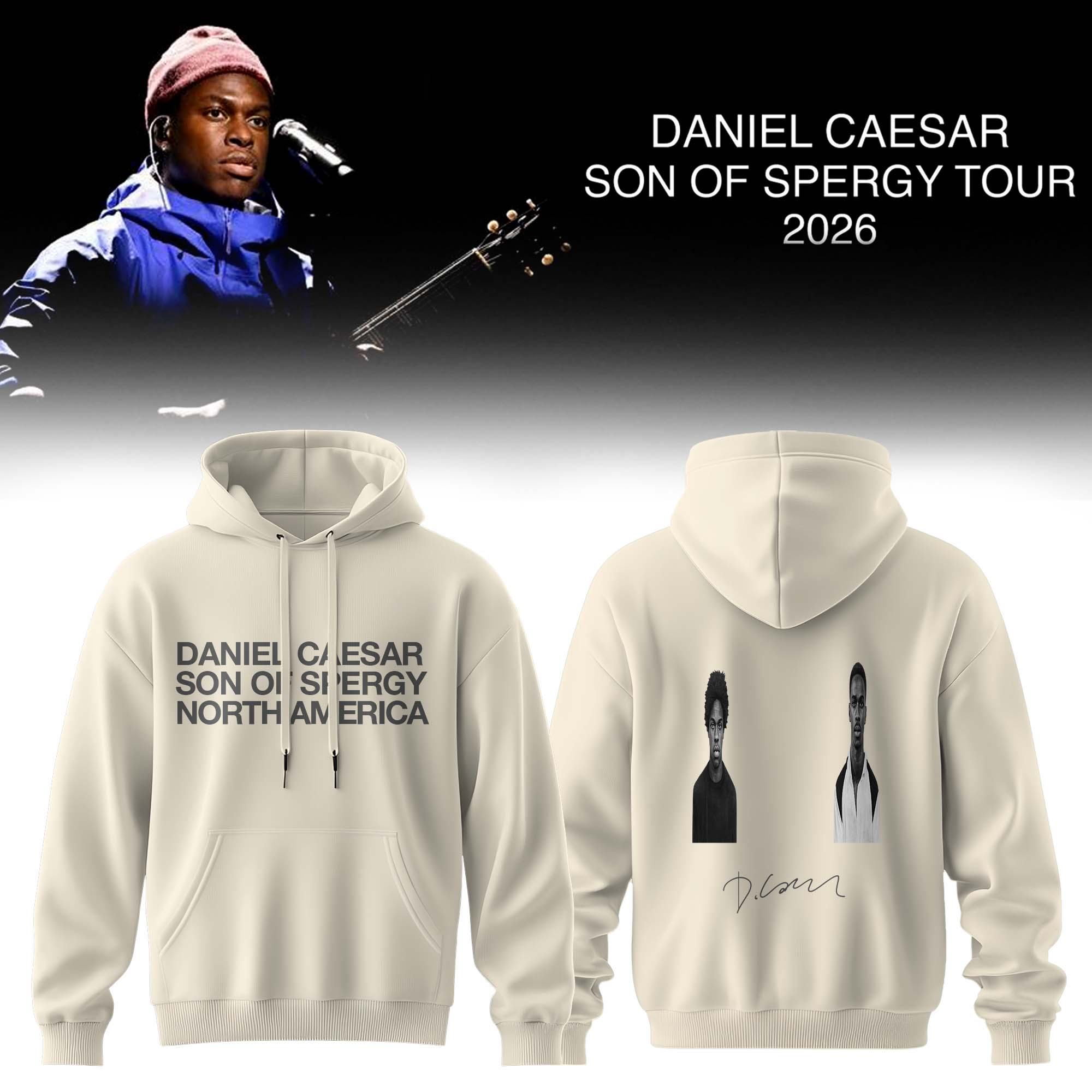 Daniel Caesar Son Of Spergy Tour Signed Exclusive Fan Hoodie