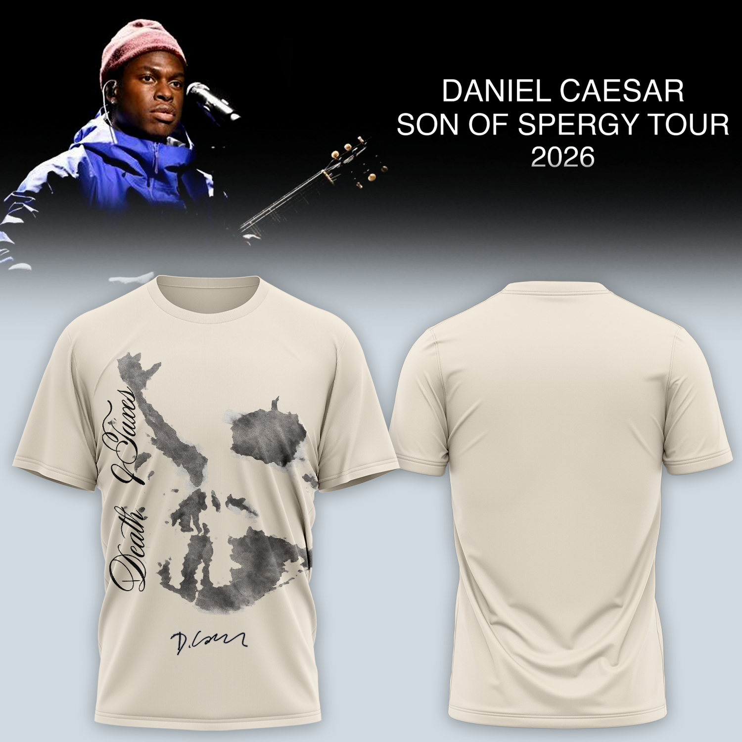 Daniel Caesar Son Of Spergy Tour Signed Exclusive Tour Tee