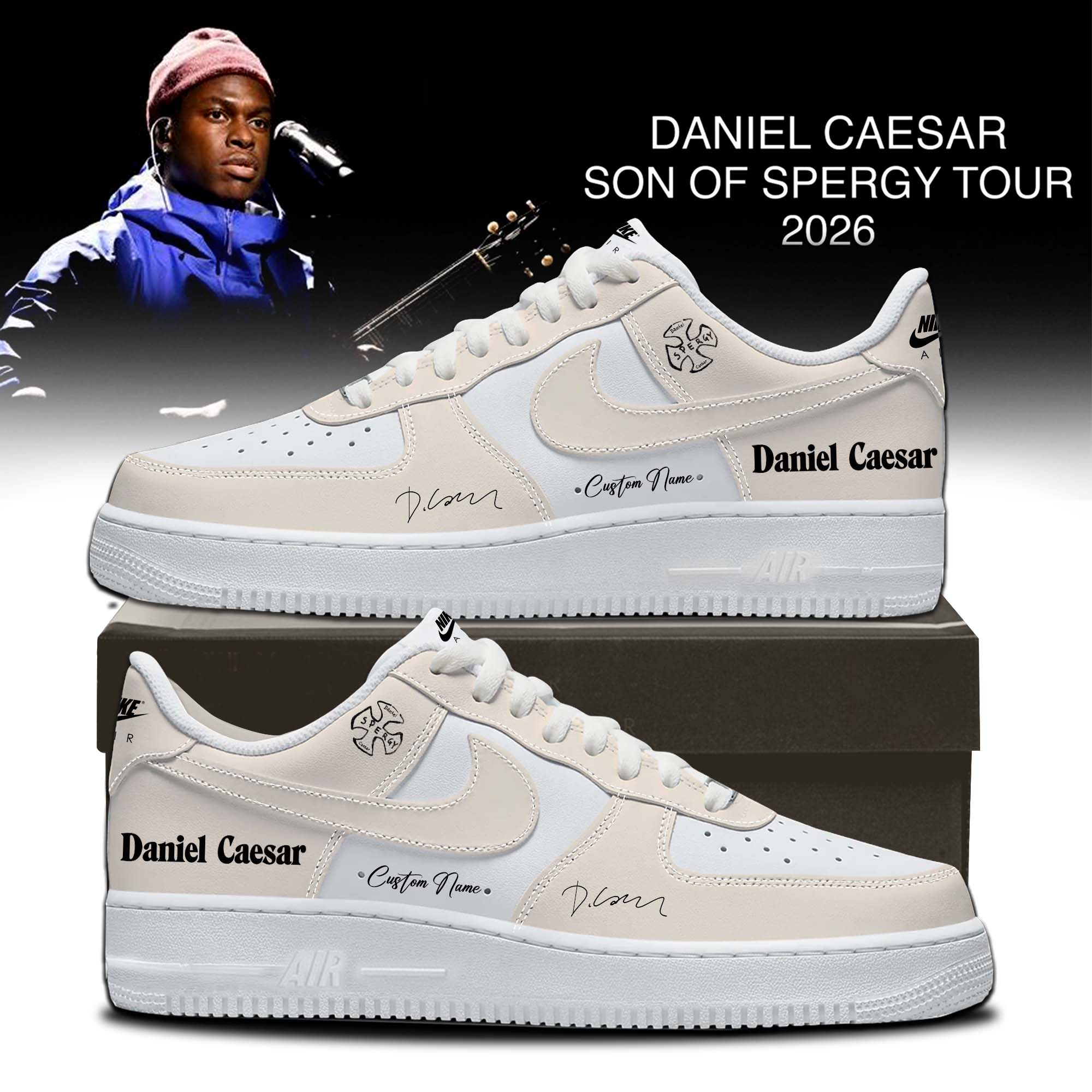 Daniel Caesar Son Of Spergy Tour Signed Limited Collector Shoes