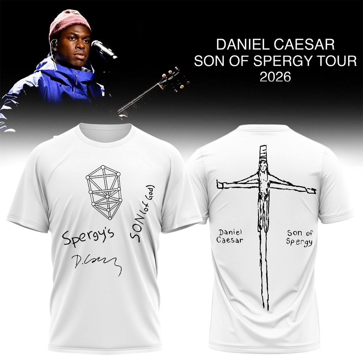 Daniel Caesar Son Of Spergy Tour Signed Limited Collector T Shirt