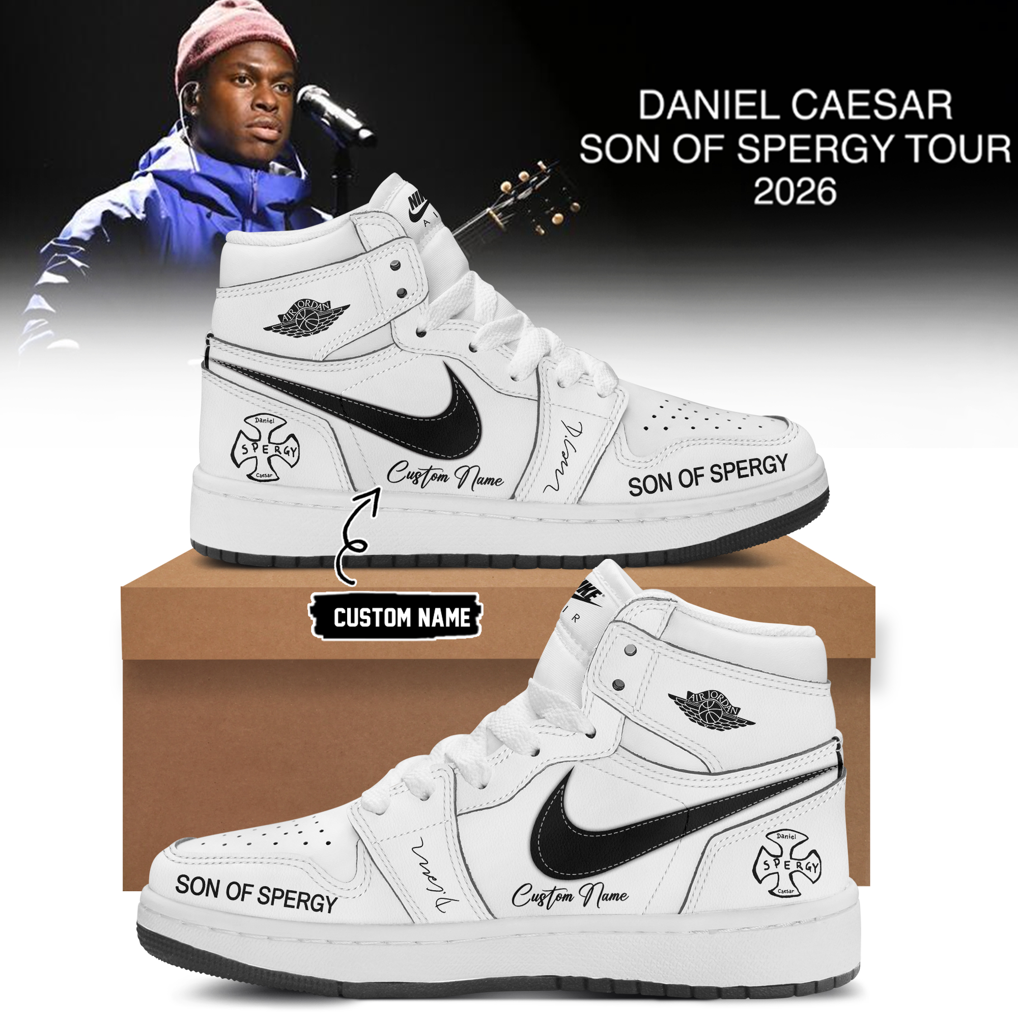 Daniel Caesar Son Of Spergy Tour Signed Limited Edition Sneakers