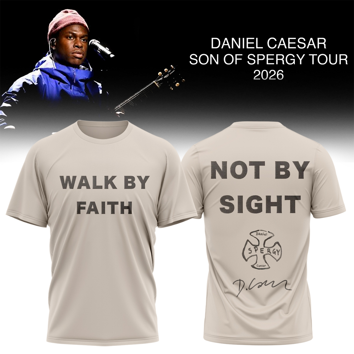 Daniel Caesar Son Of Spergy Tour Signed Limited Edition T Shirt