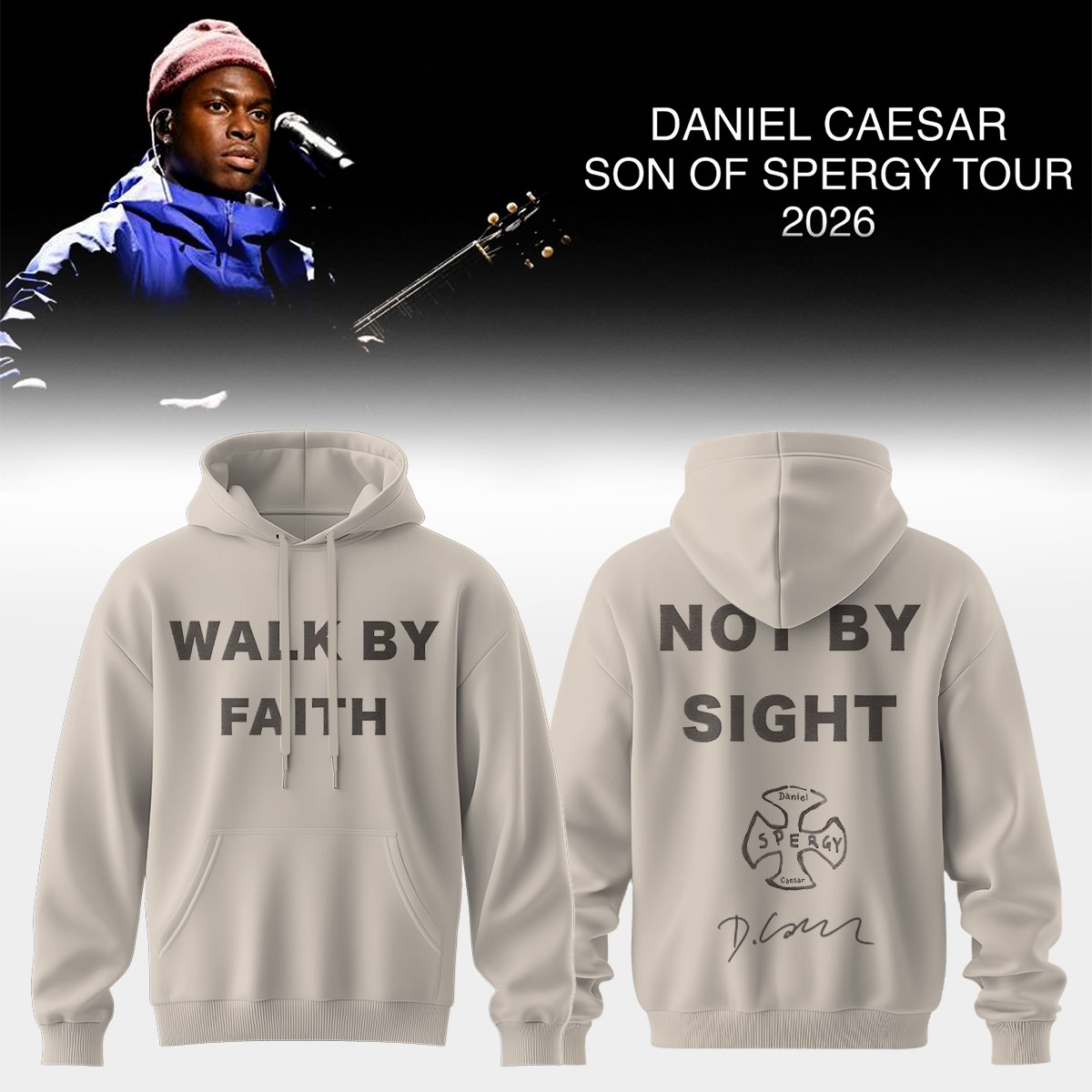 Daniel Caesar Son Of Spergy Tour Signed Premium Concert Hoodie