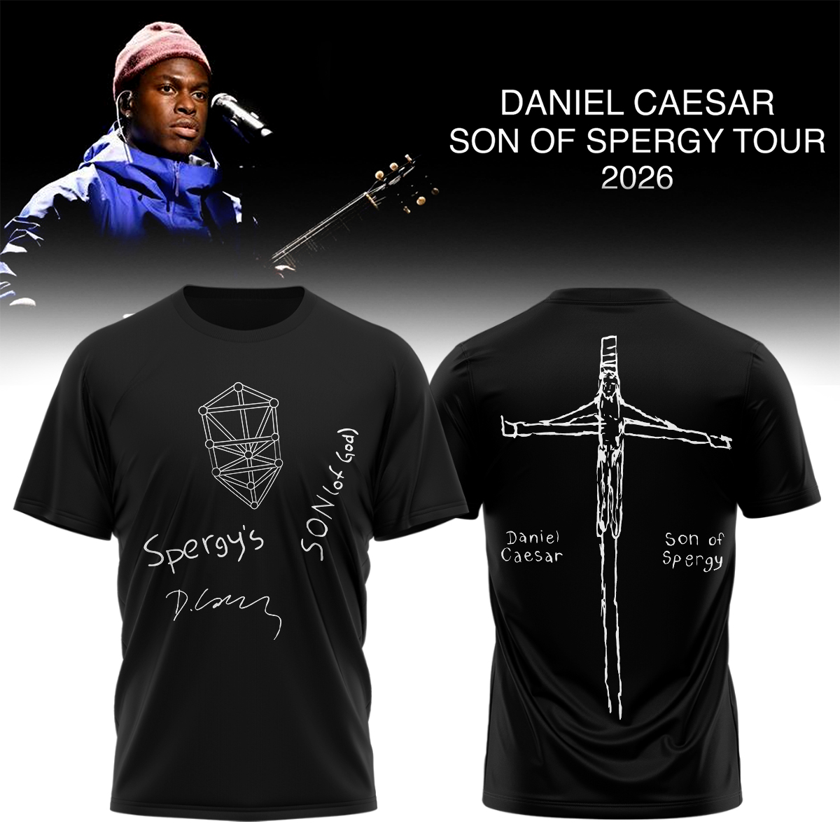 Daniel Caesar Son Of Spergy Tour Signed Premium Concert Tee