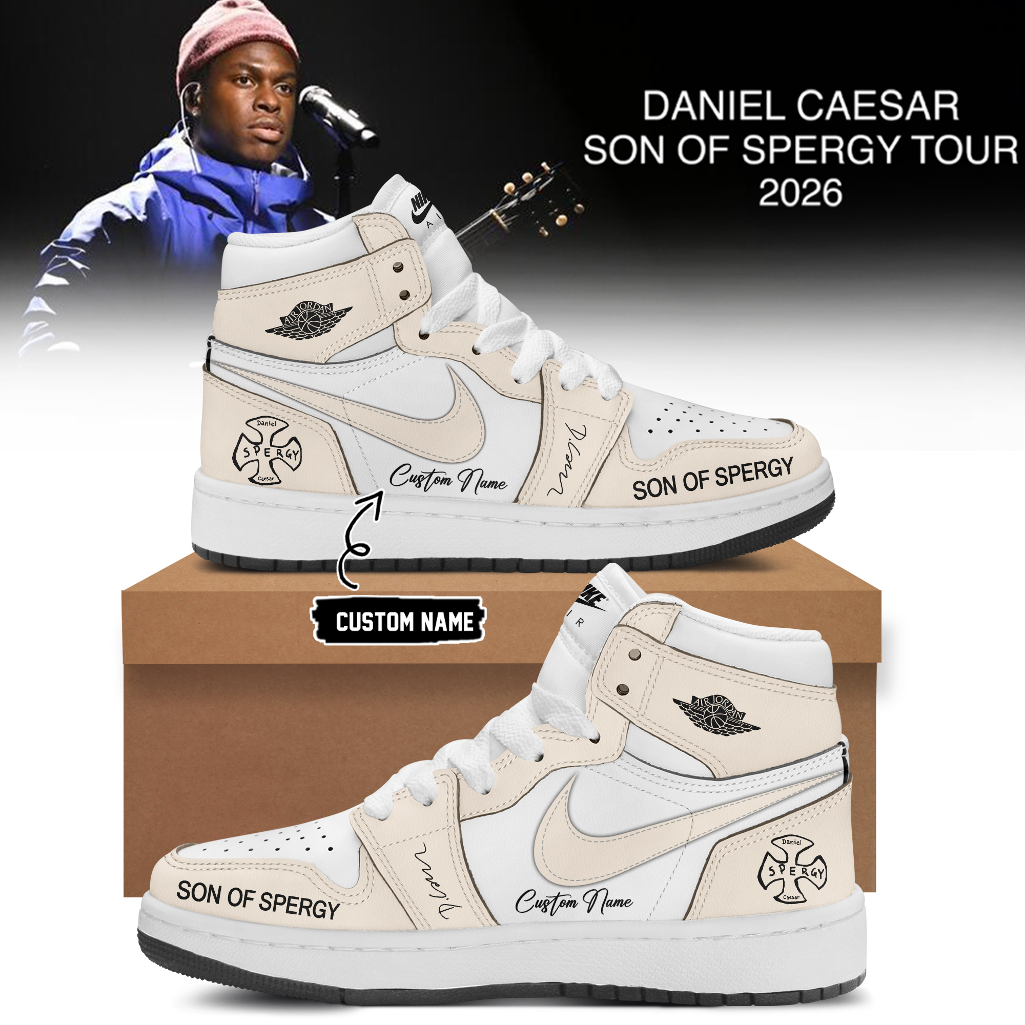Daniel Caesar Son Of Spergy Tour Signed Streetwear Custom Sneakers