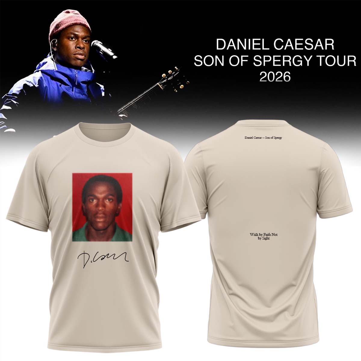 Daniel Caesar Son Of Spergy Tour Signed Tour Merchandise T Shirt