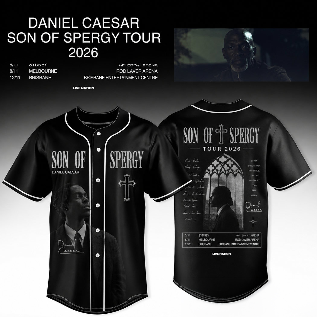 Daniel Caesars Son of Spergy Tour 2026 Special Baseball Jersey RB Music Concert Fan Sports Style Apparel 1 - Unicasport Daniel Caesars Son of Spergy Tour 2026 Special Baseball Jersey RB Music Concert Fan Sports Style Apparel