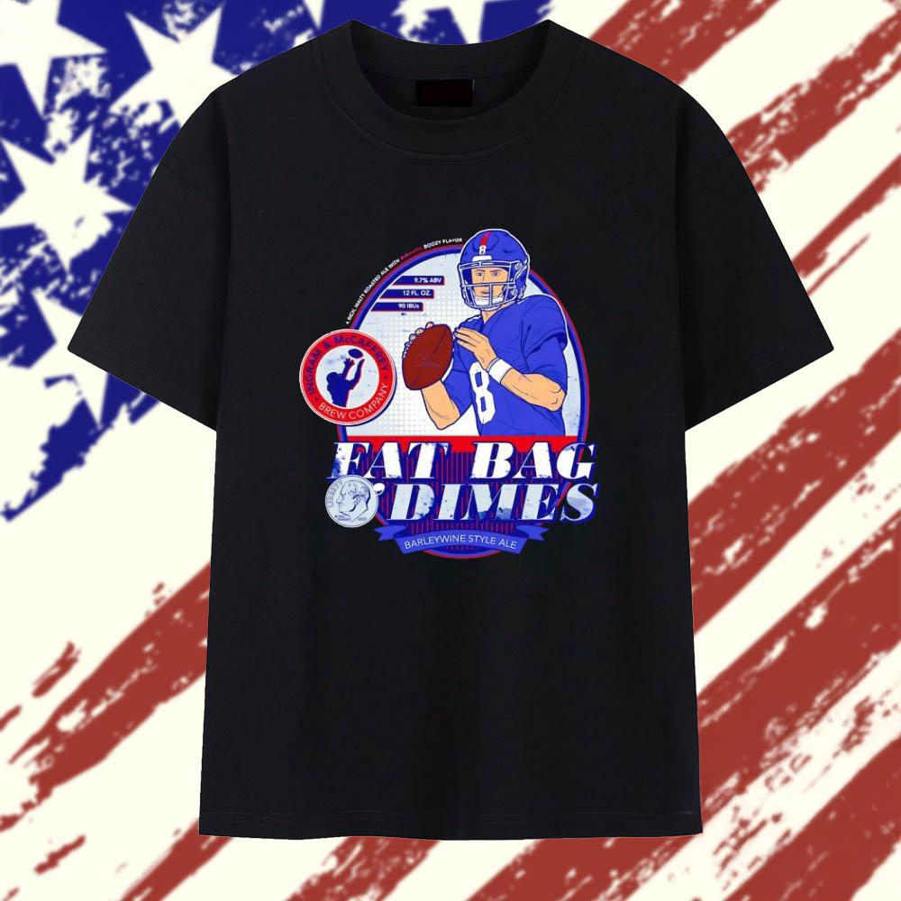 Daniel Jones New York Giants Football Fat Bag Dimes T Shirt