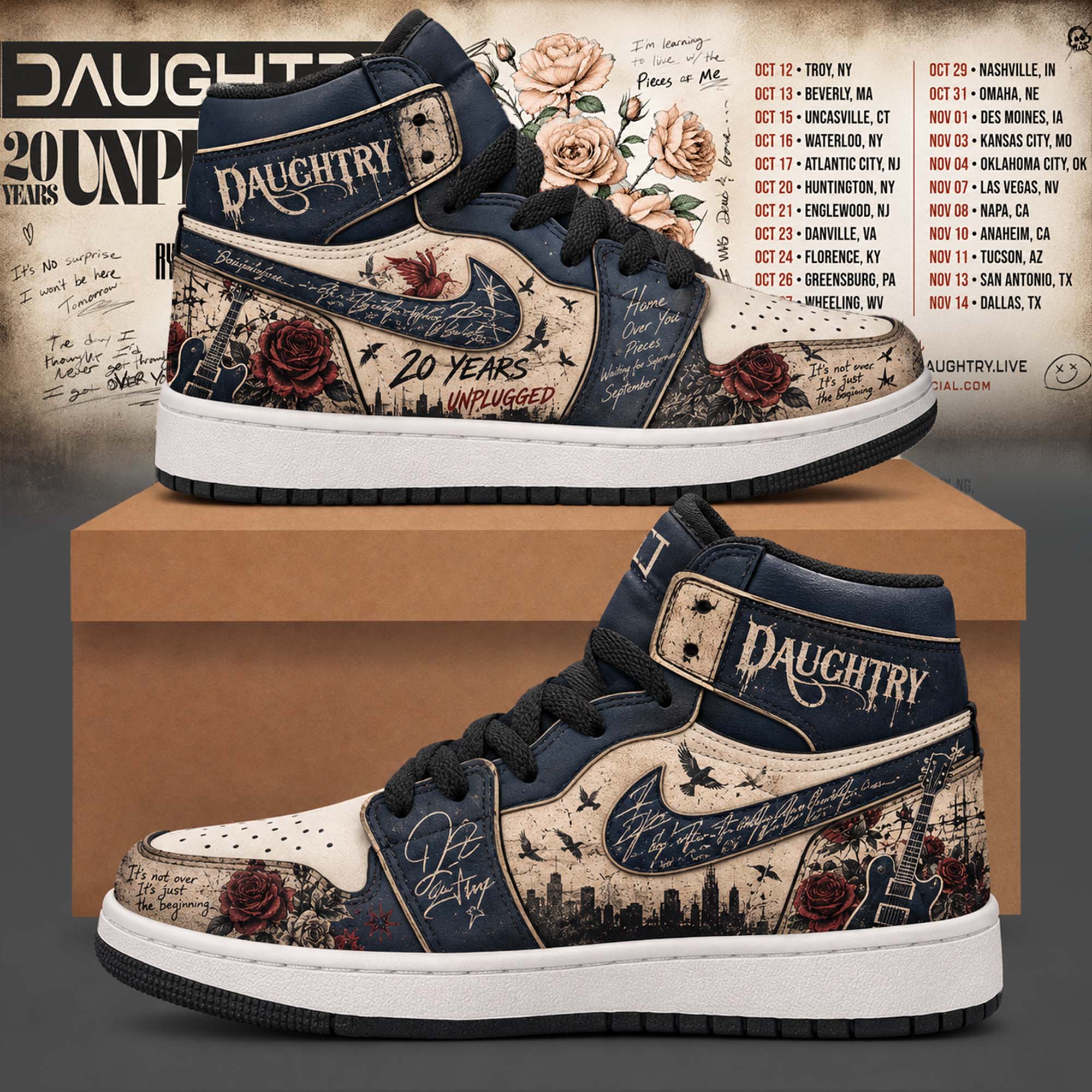 Daughtry 20 Years Unplugged 2026 Premium Casual Shoes