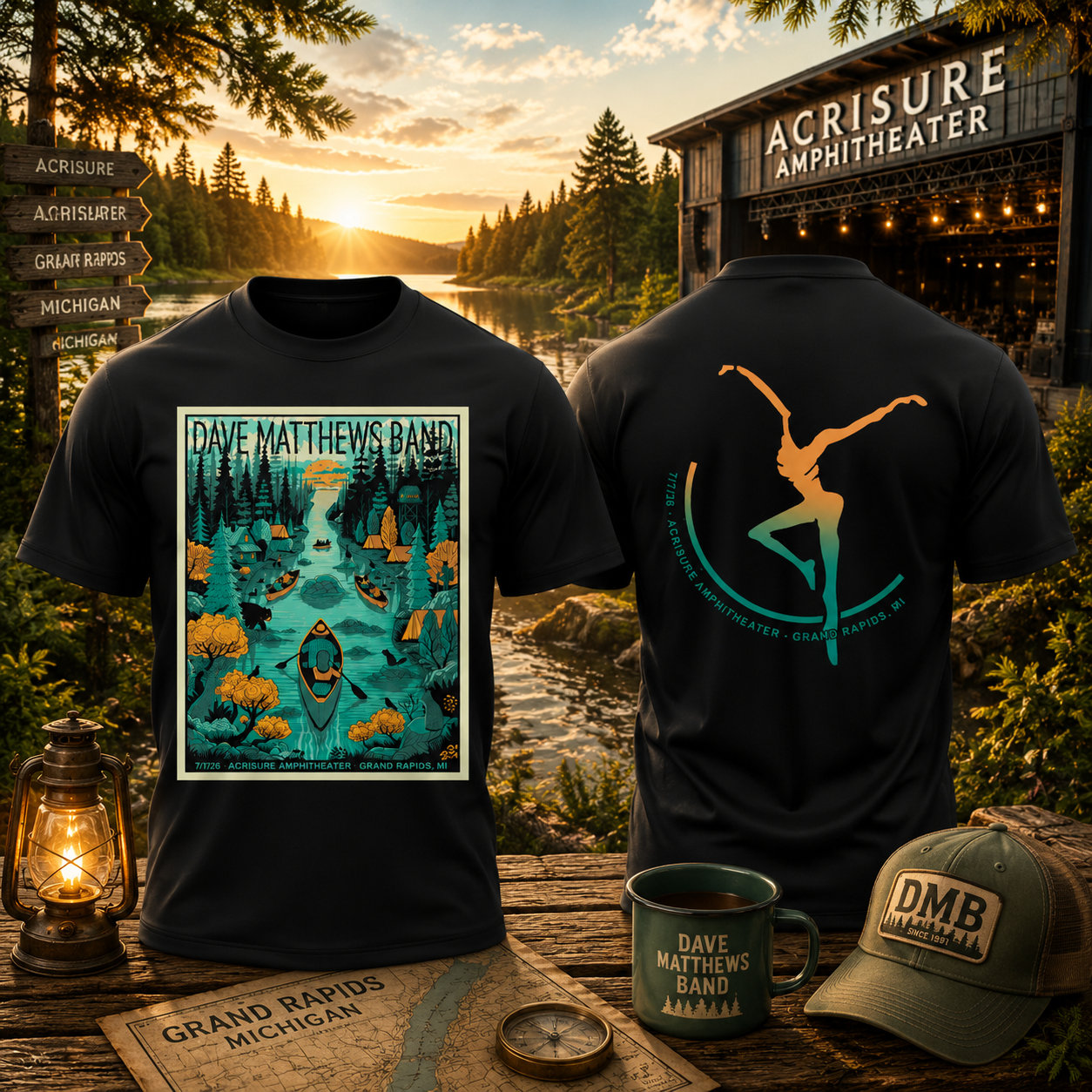 Dave Matthews Band Summer Tour Grand Rapids MI July 2026 Limited T Shirt Gifts For Fans1