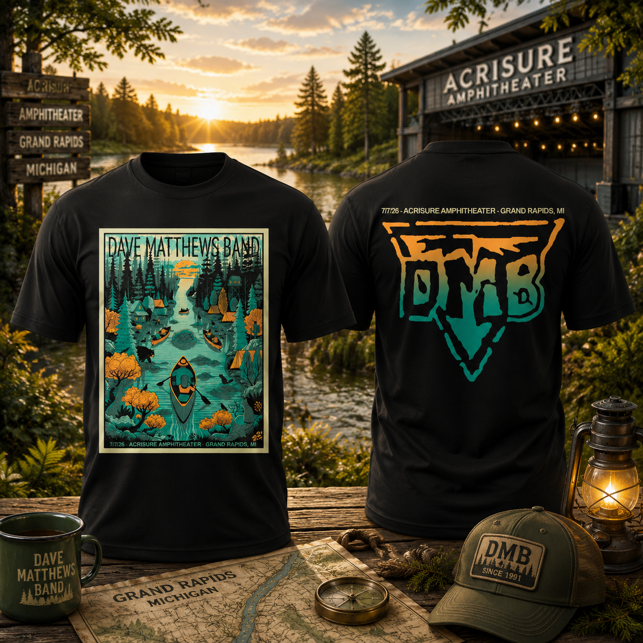 Dave Matthews Band Summer Tour Grand Rapids MI July 2026 Limited T Shirt Gifts For Fans2