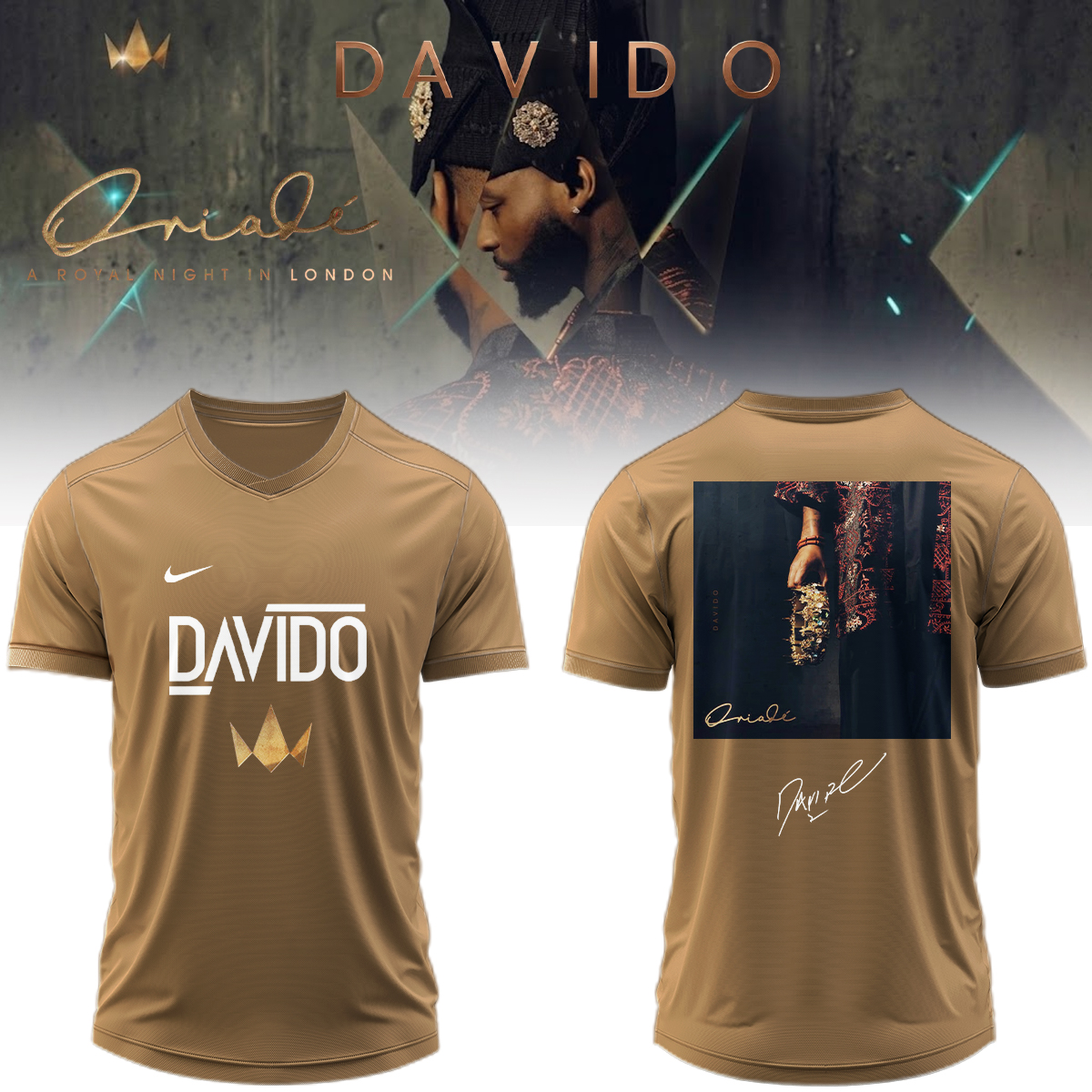 Davido A Royal Night In London 2026 Concert Tour Baseball Jersey