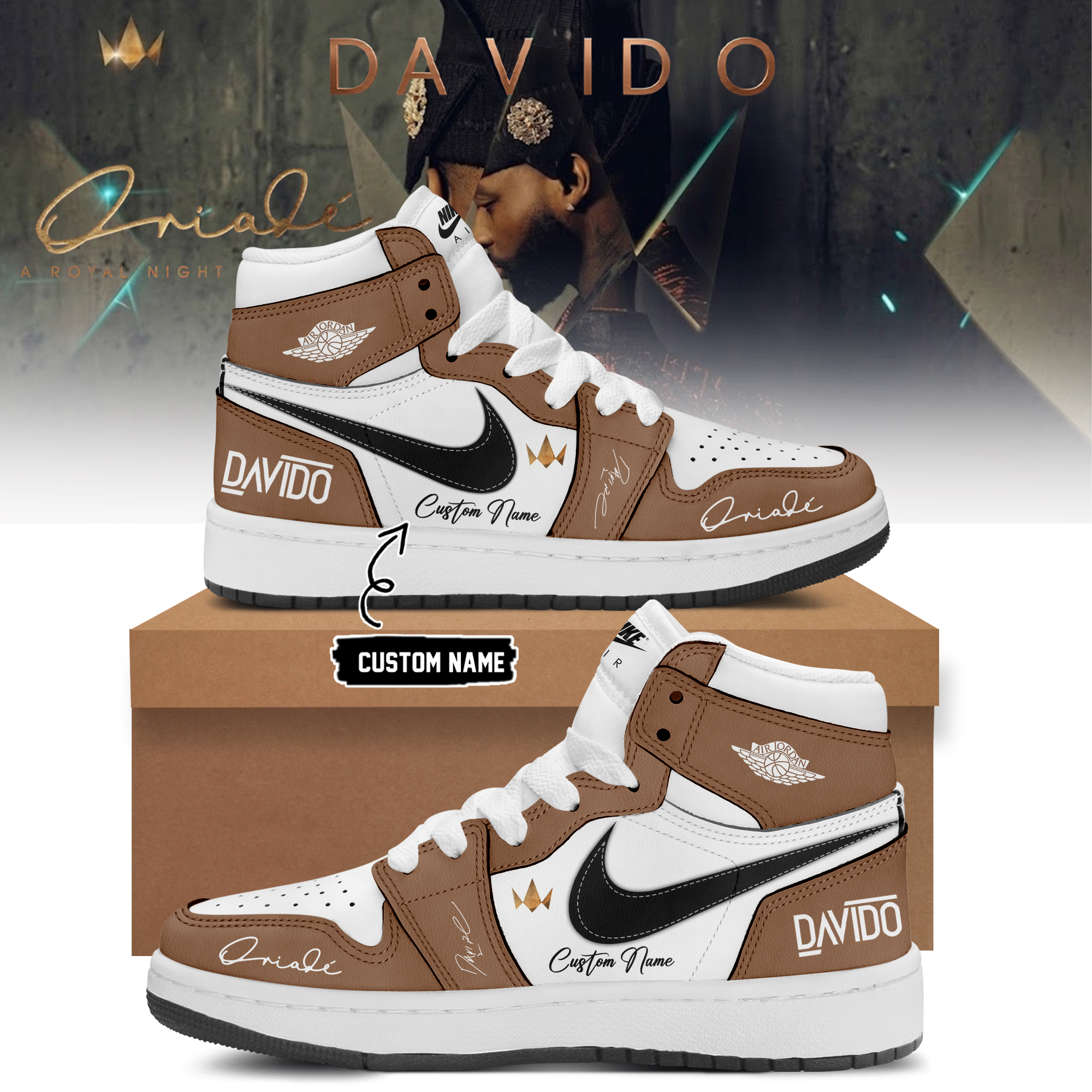 Davido A Royal Night In London 2026 Premium Streetwear High Top Shoes