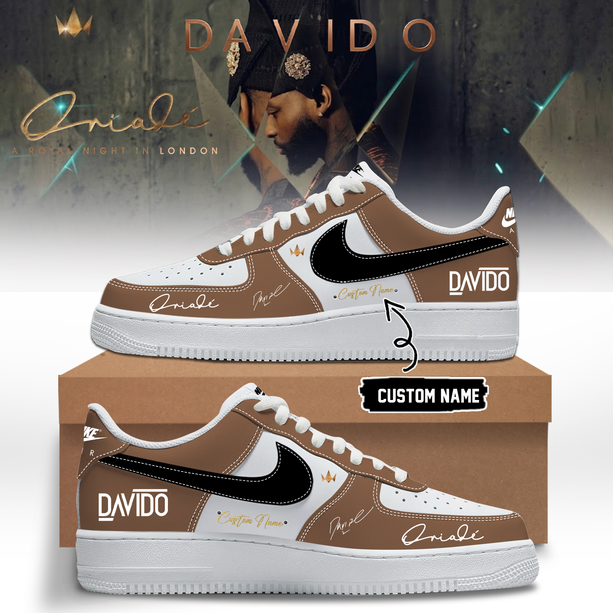 Davido A Royal Night In London 2026 Signature Collector High Top Sneakers