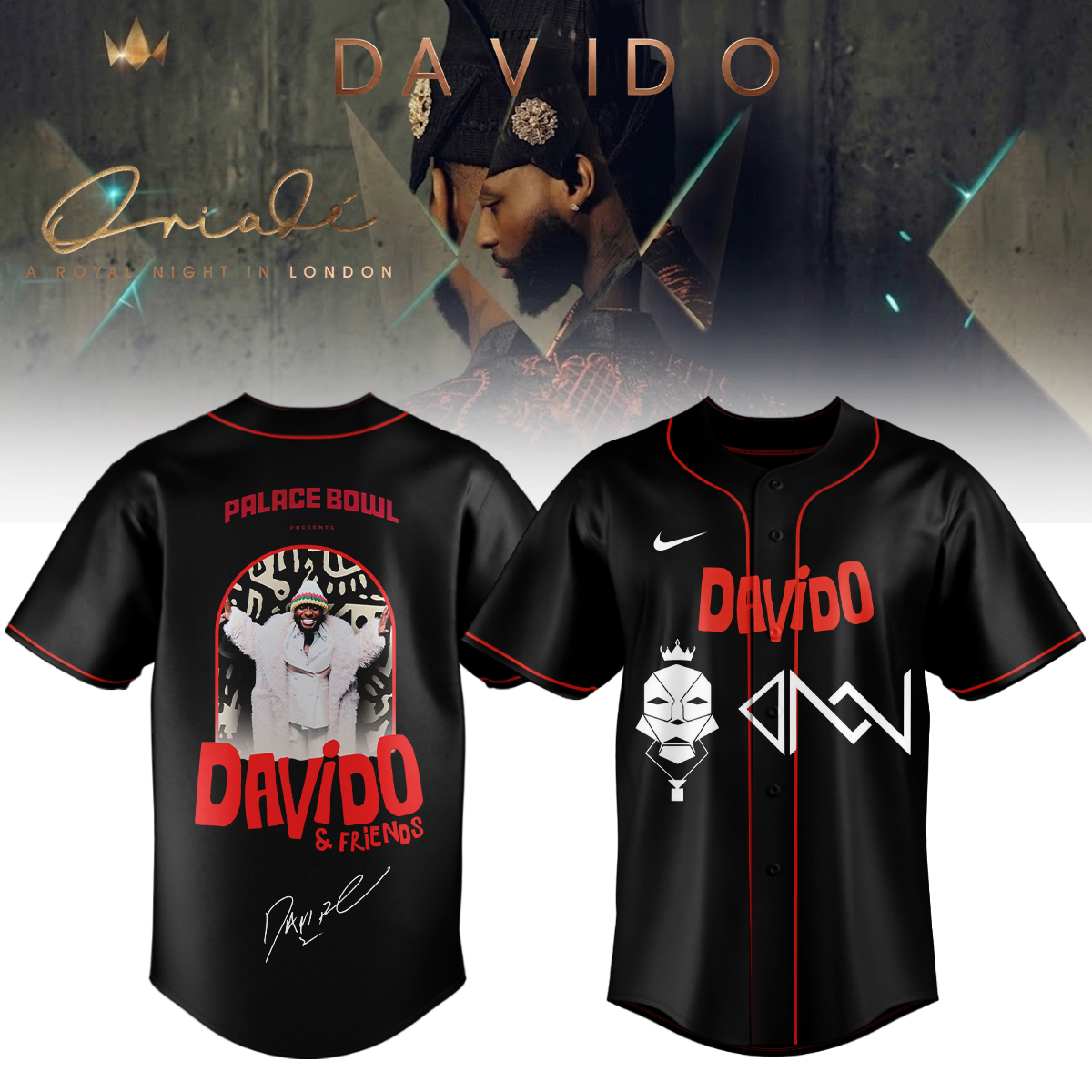 Davido A Royal Night In London 2026 Signature Collector Jersey