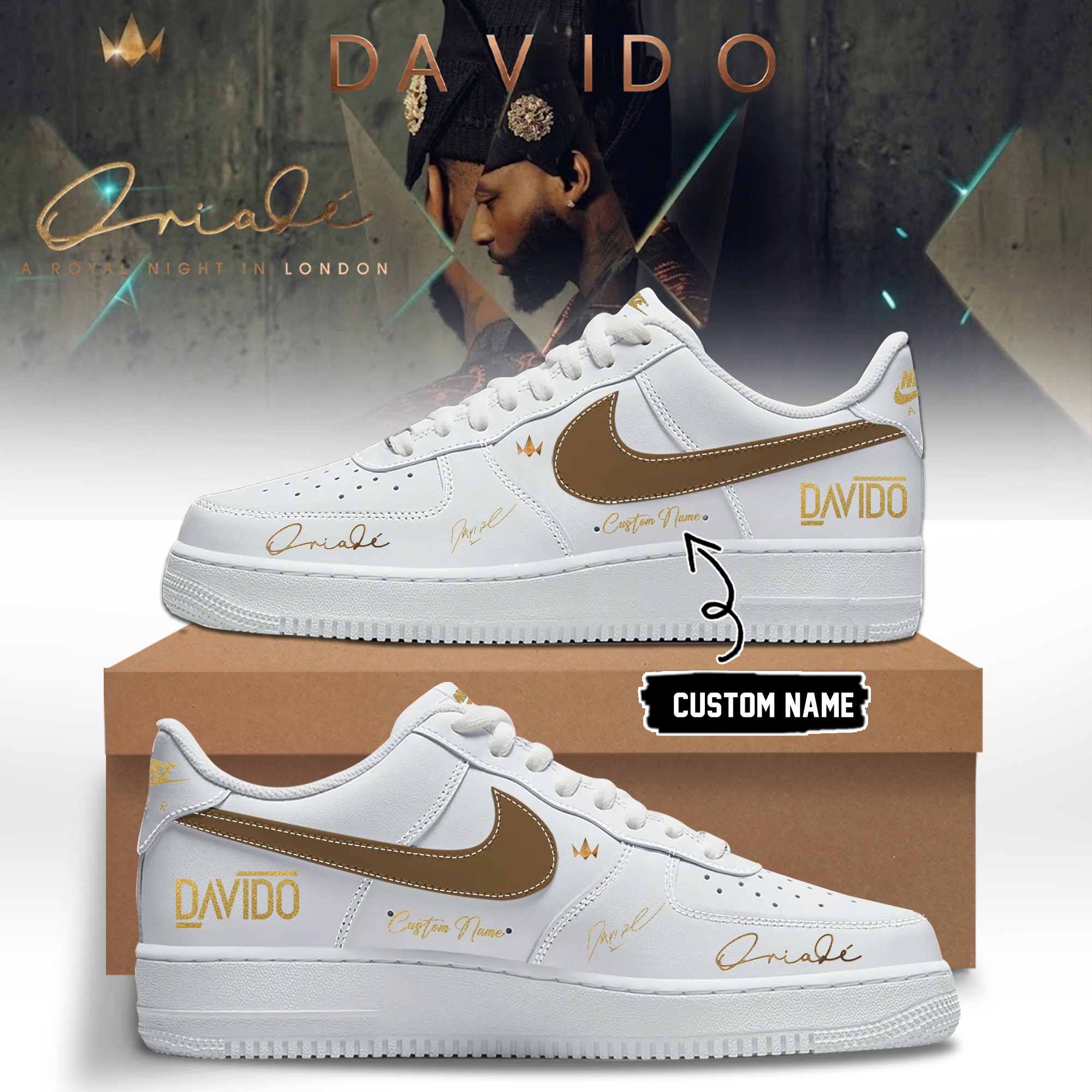 Davido A Royal Night In London 2026 Signature Lifestyle Sneakers