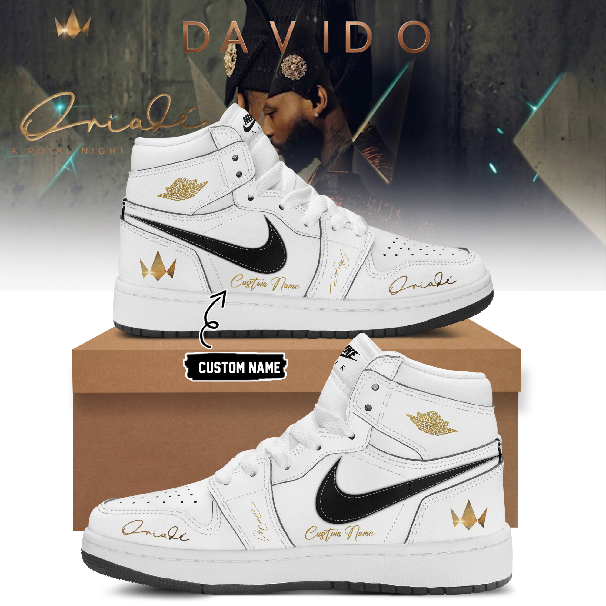 Davido A Royal Night In London 2026 Signature Premium High Top Shoes