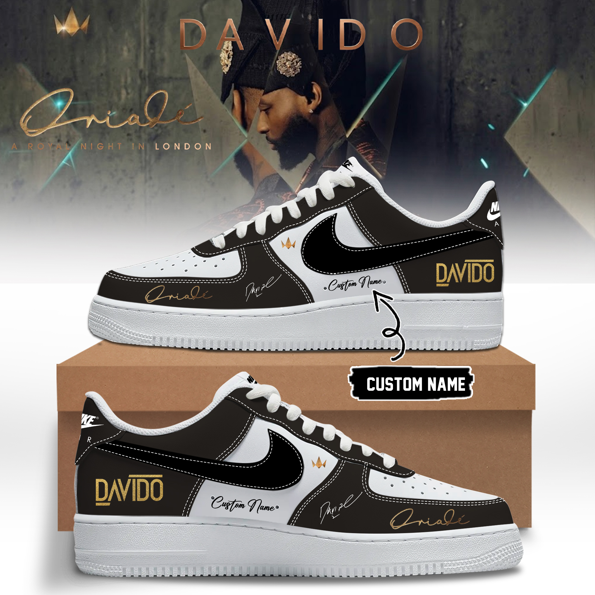Davido A Royal Night In London 2026 Signature Tour High Top Sneakers