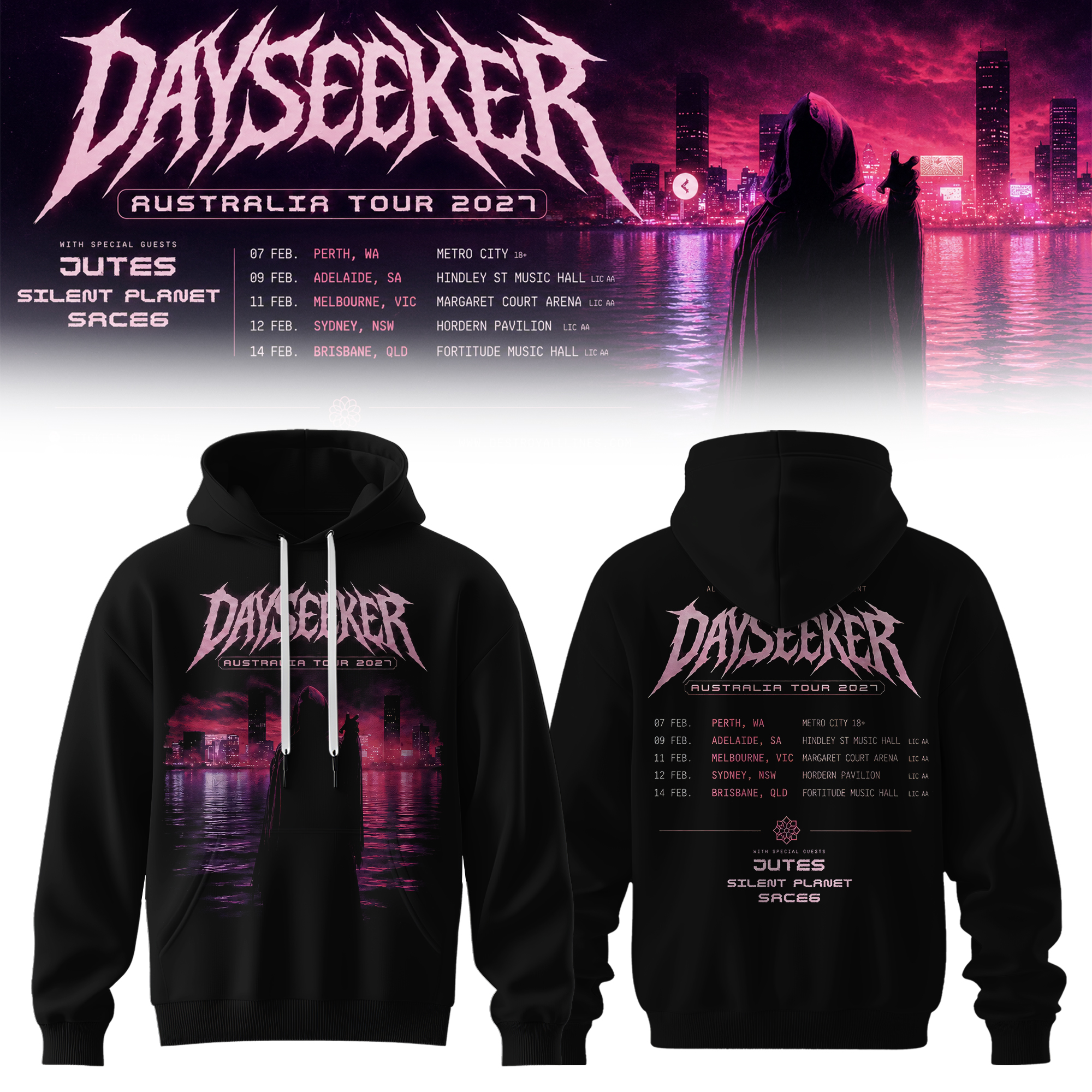 Dayseeker Creature In The Black Night Australian Tour 2027 Collector Hoodie