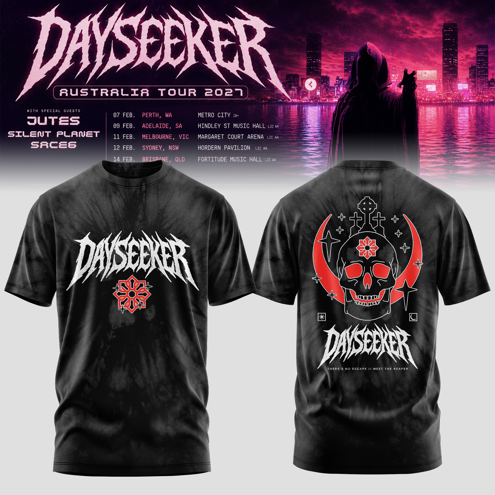 Dayseeker Creature In The Black Night Australian Tour 2027 Limited Edition Graphic T Shirt