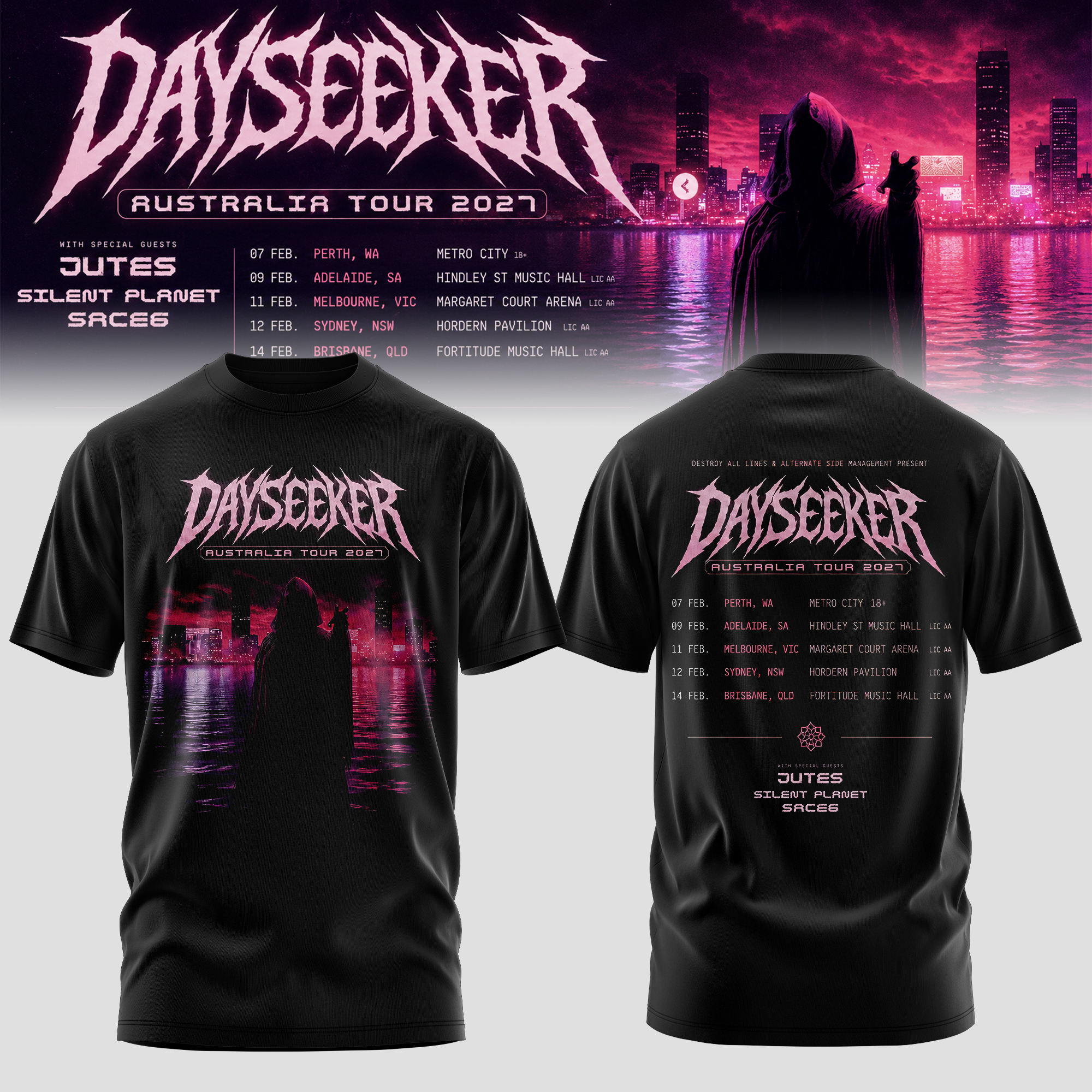 Dayseeker Creature In The Black Night Australian Tour 2027 Premium Fan Shirt