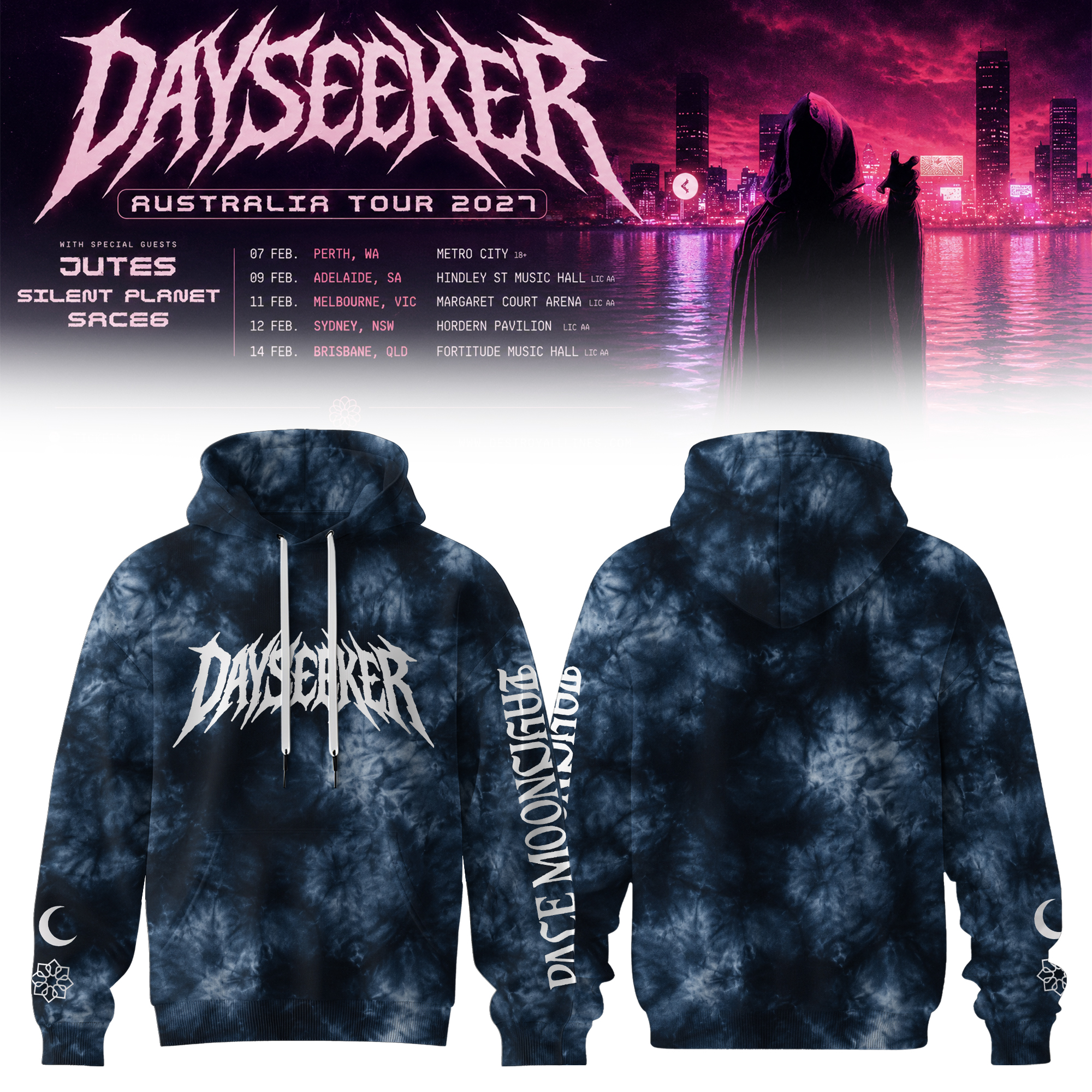 Dayseeker Creature In The Black Night Australian Tour 2027 Premium Hoodie Edition