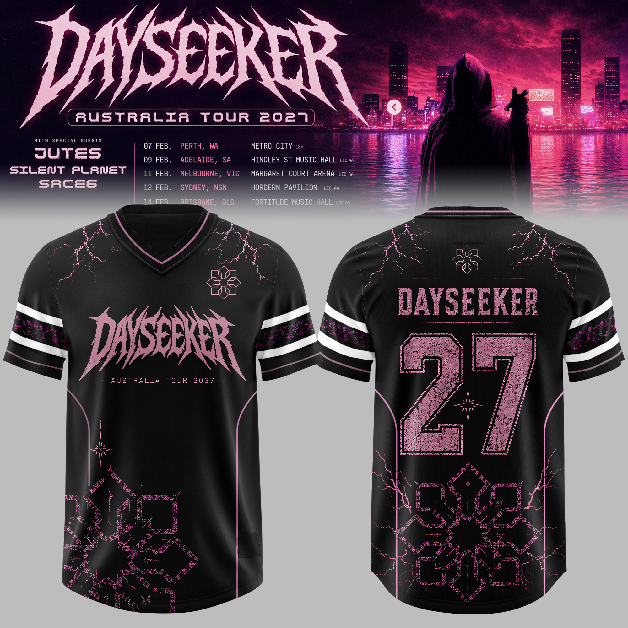 Dayseeker Creature In The Black Night Australian Tour 2027 Soccer Jersey