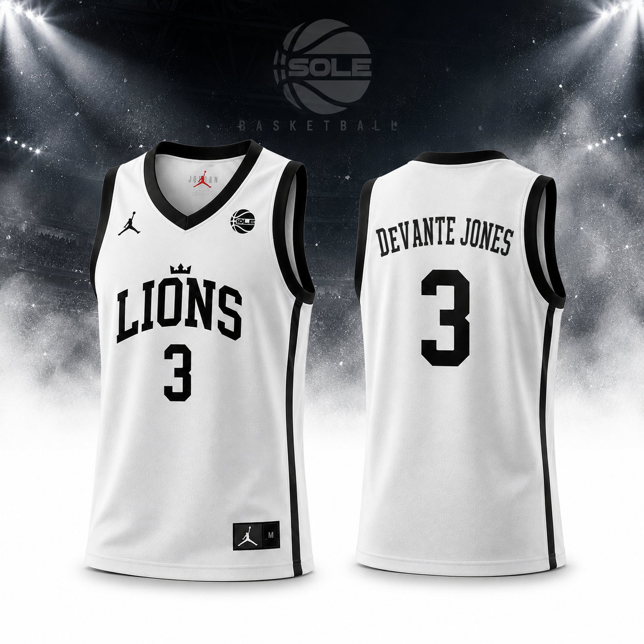 DeVante Jones London Lions Basketball Jersey Number 3 Player Fan Edition 1 - Unicasport DeVante Jones London Lions Basketball Jersey Number 3 Player Fan Edition