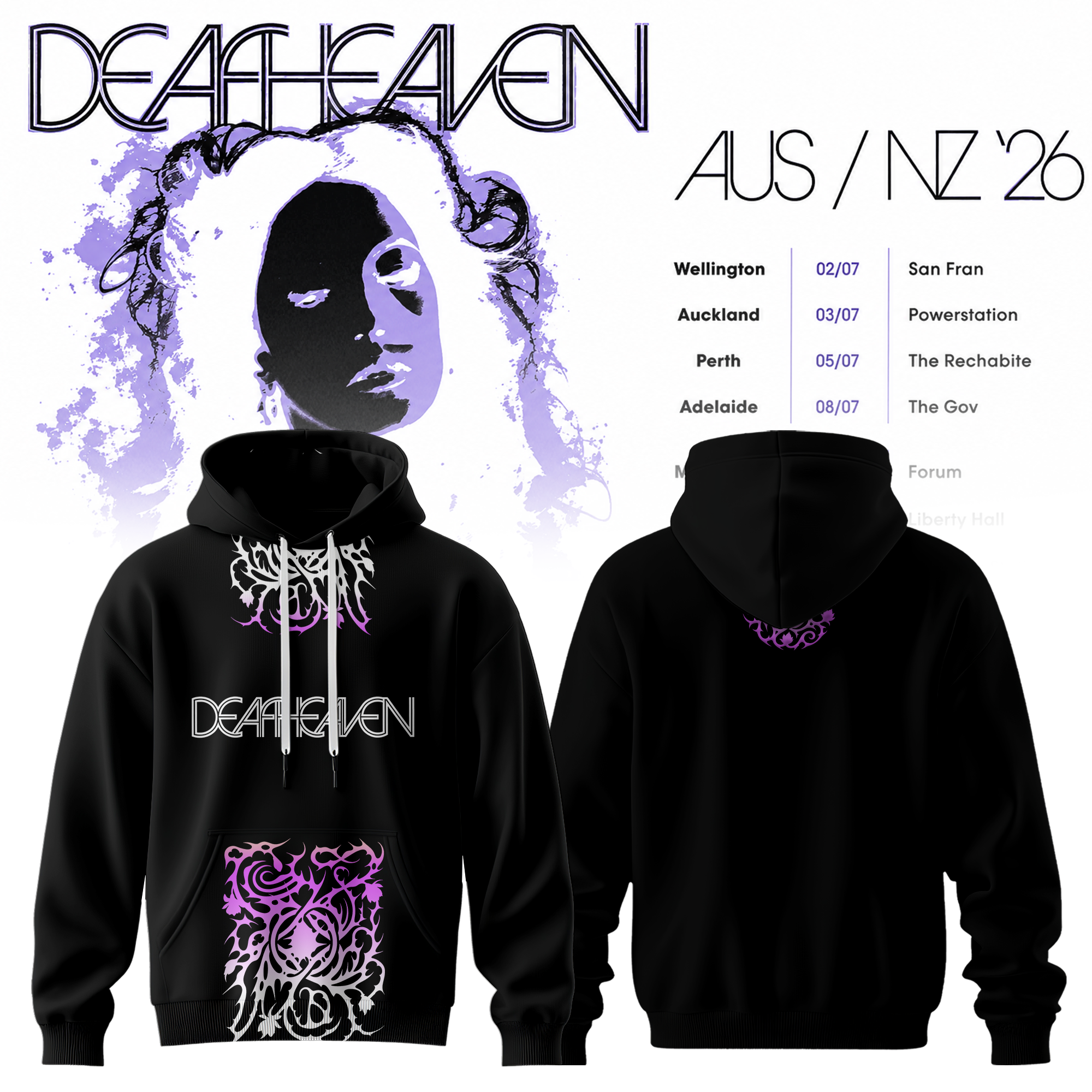 Deafheaven AUS NZ Tour 2026 Collector Fan Merchandise Collection