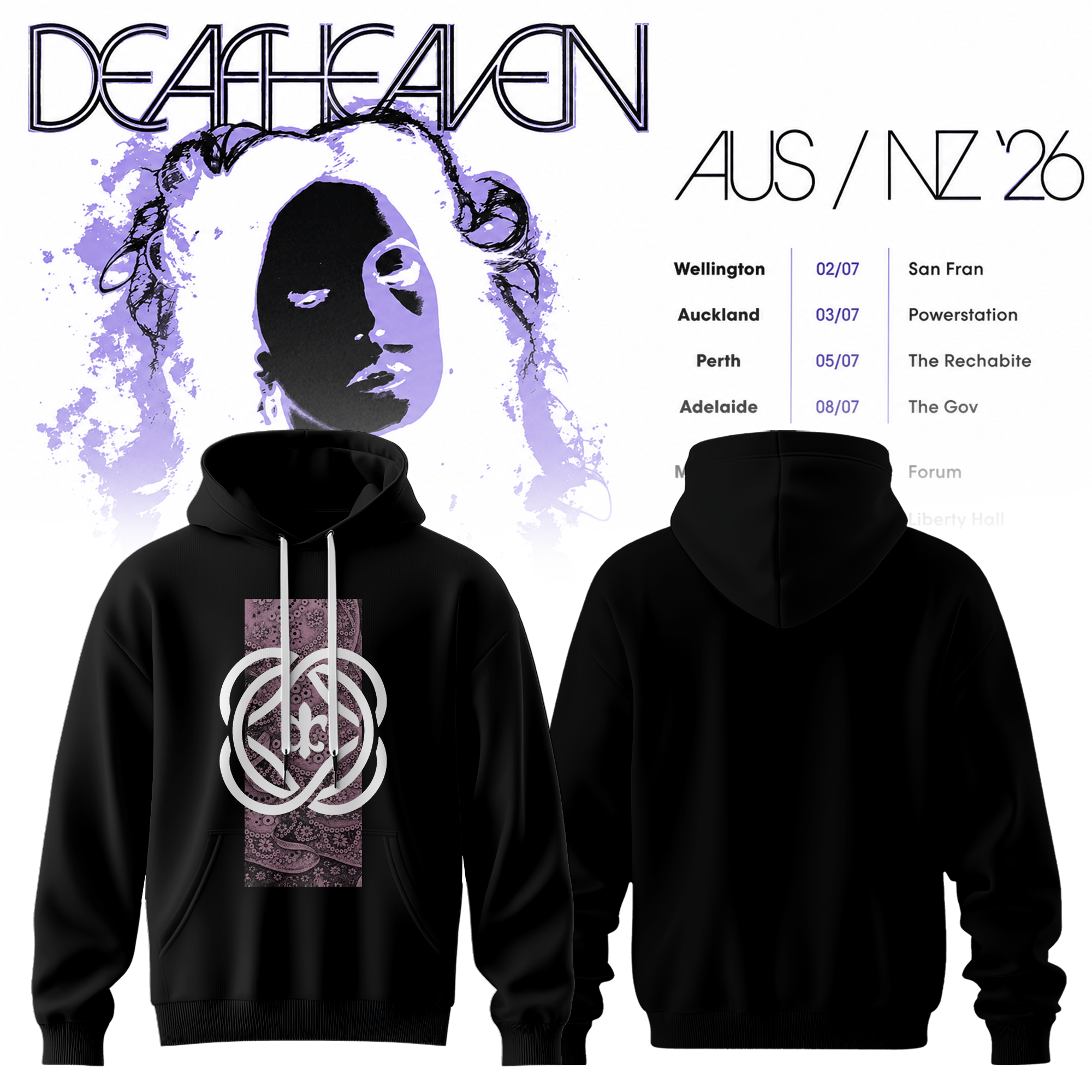 Deafheaven AUS NZ Tour 2026 Exclusive Music Fan Merchandise