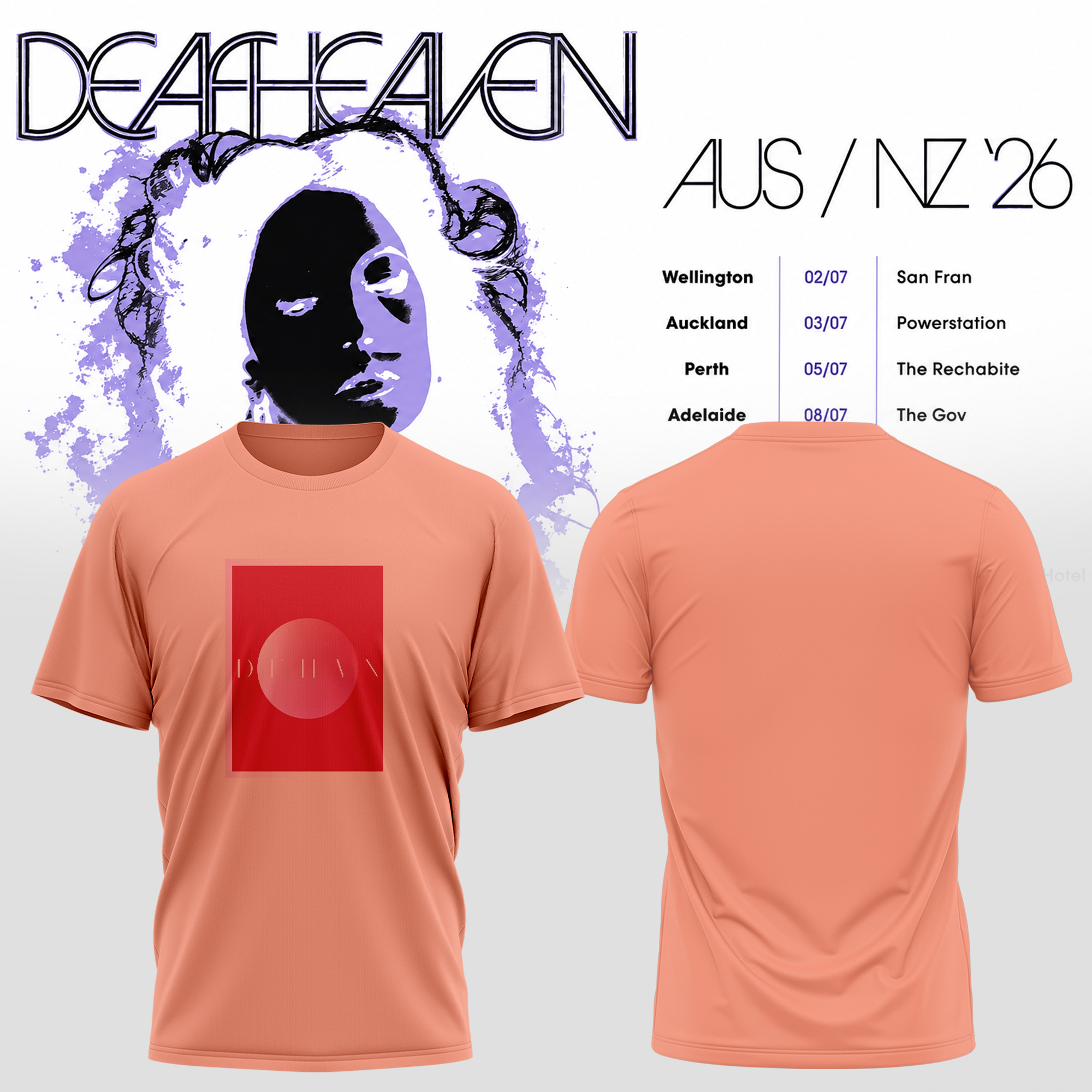 Deafheaven AUS NZ Tour 2026 Limited Concert Graphic Shirt
