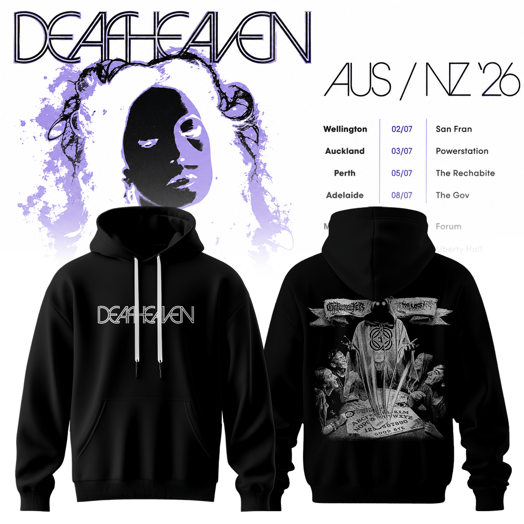 Deafheaven AUS NZ Tour 2026 Limited Edition Merchandise Collection
