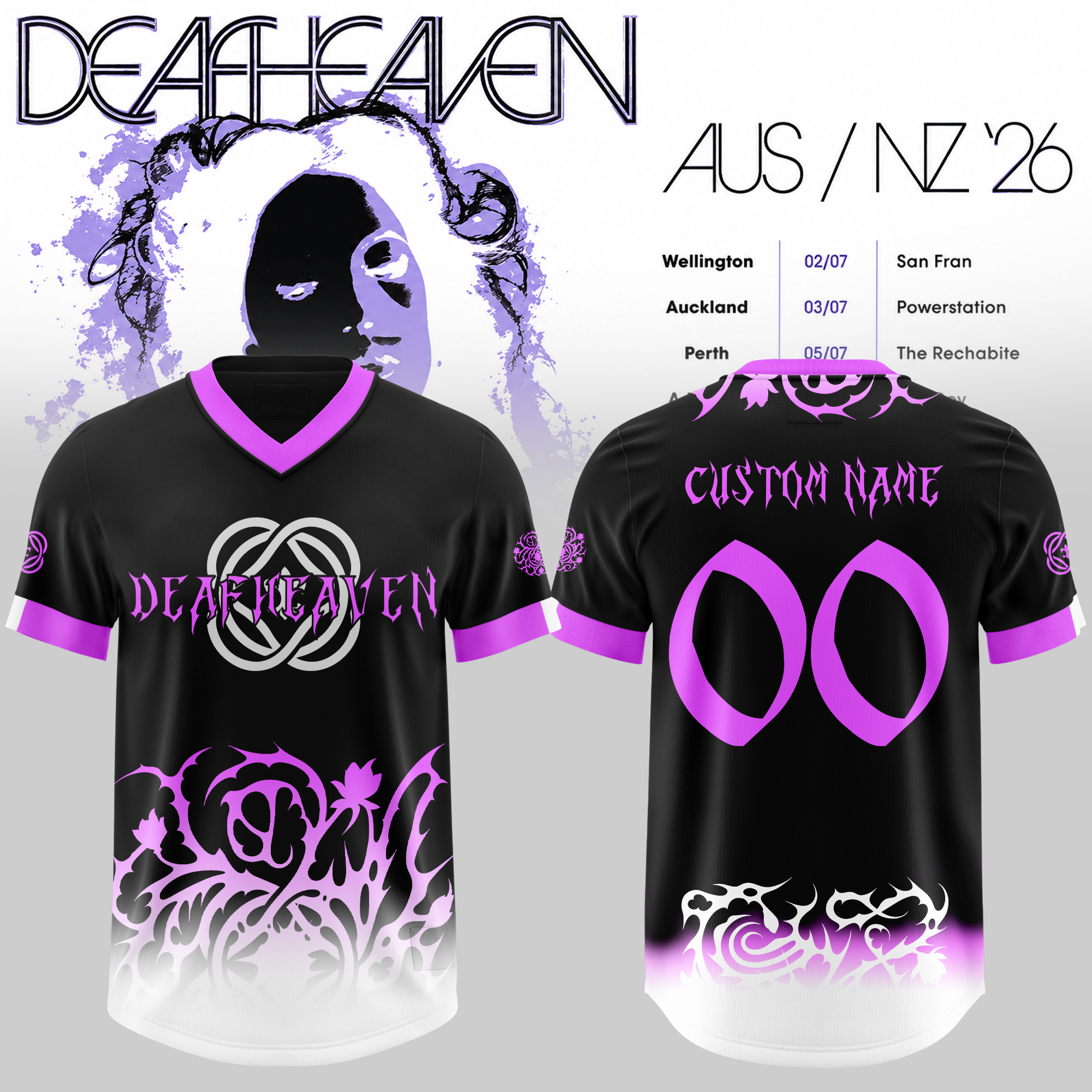 Deafheaven AUS NZ Tour 2026 Premium Fan Merchandise Collection