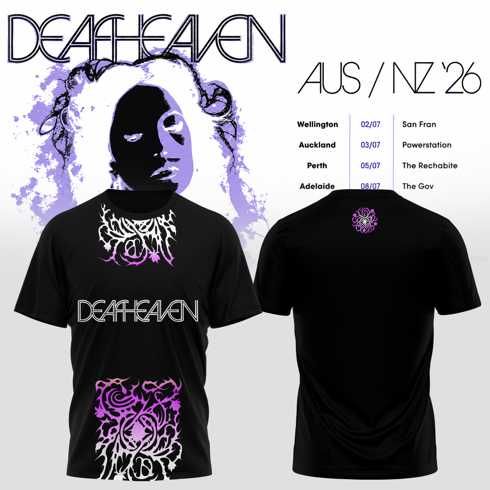 Deafheaven AUS NZ Tour 2026 Premium Merchandise Graphic T Shirt