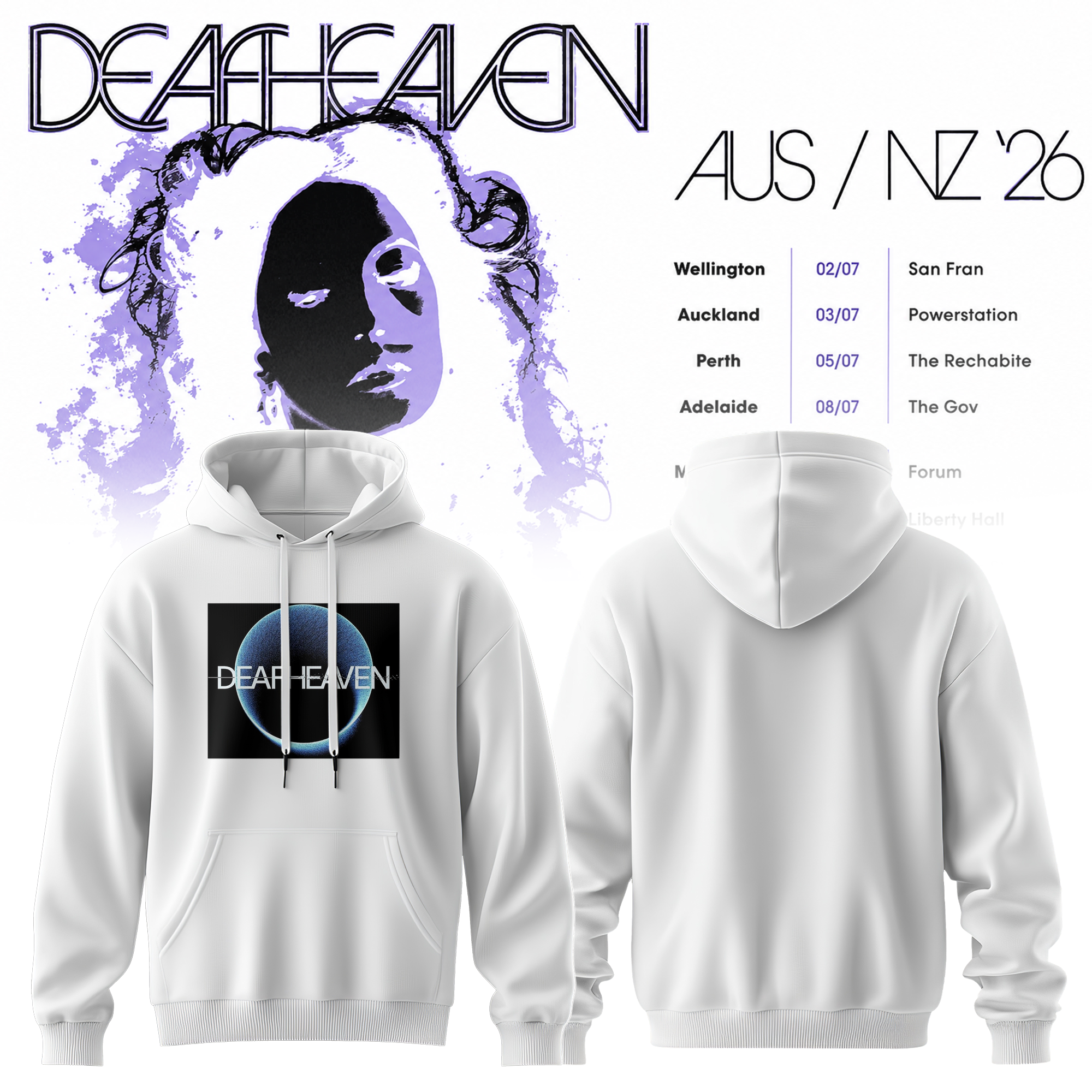 Deafheaven AUS NZ Tour 2026 Premium Tour Apparel Collection