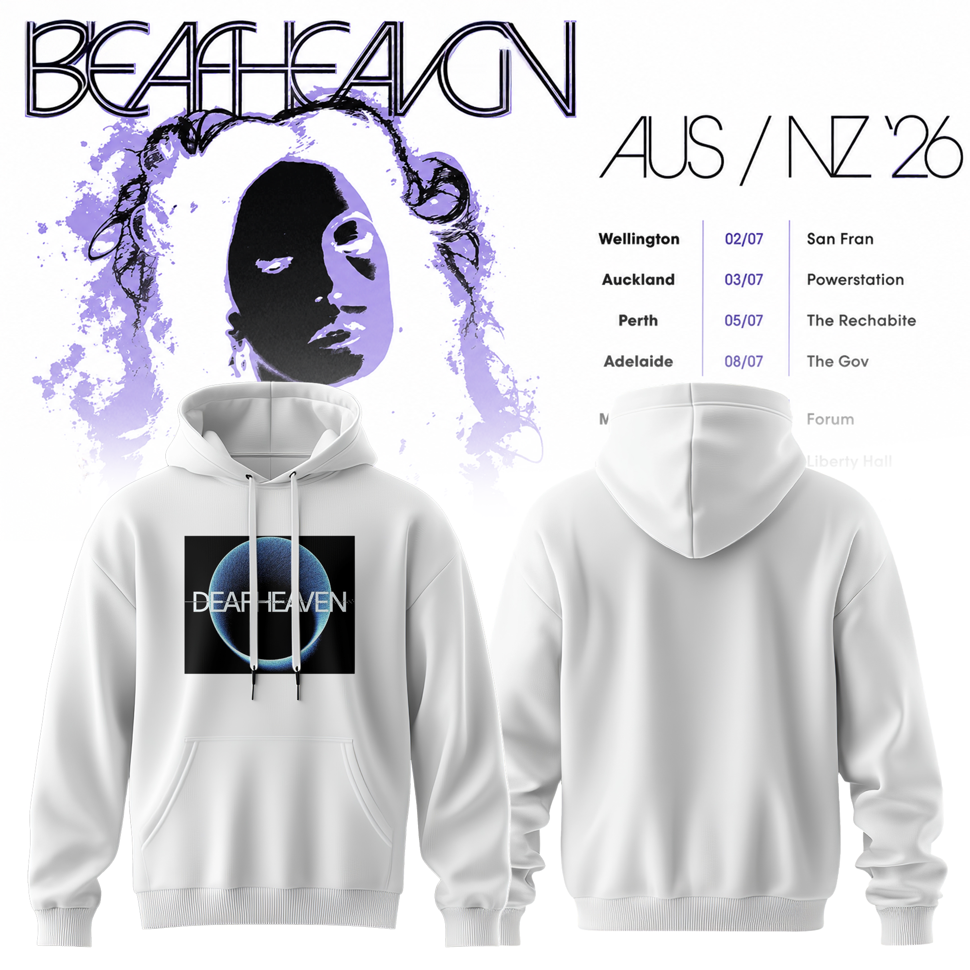 Deafheaven AUS NZ Tour 2026 Premium Tour Apparel Collection