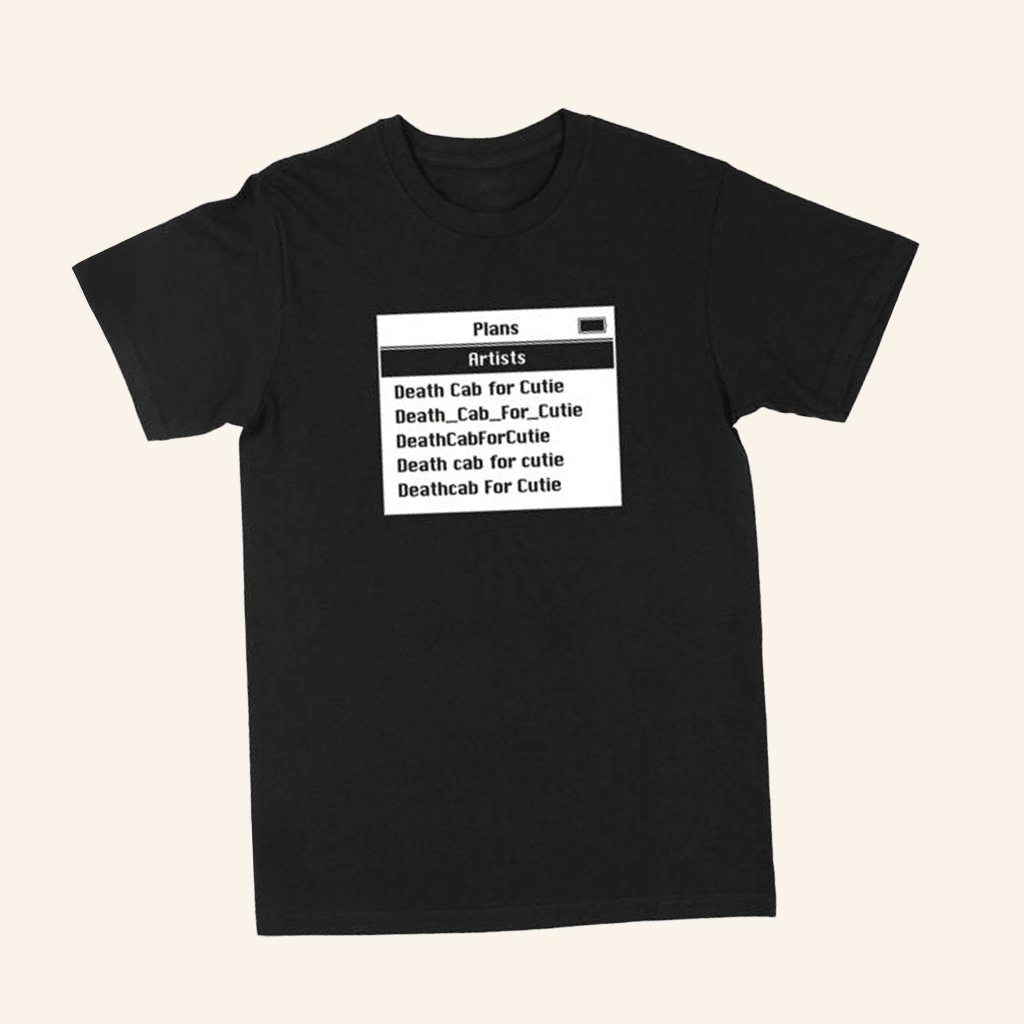 Death Cab For Cutie Merch DCFC Screen Black TShirt Birthday Presents For Boyfriend