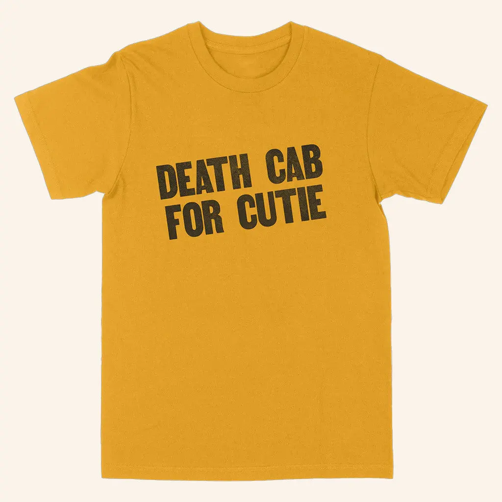 Death Cab For Cutie Merch DCFC Slant Golden TShirt Gifts For Her