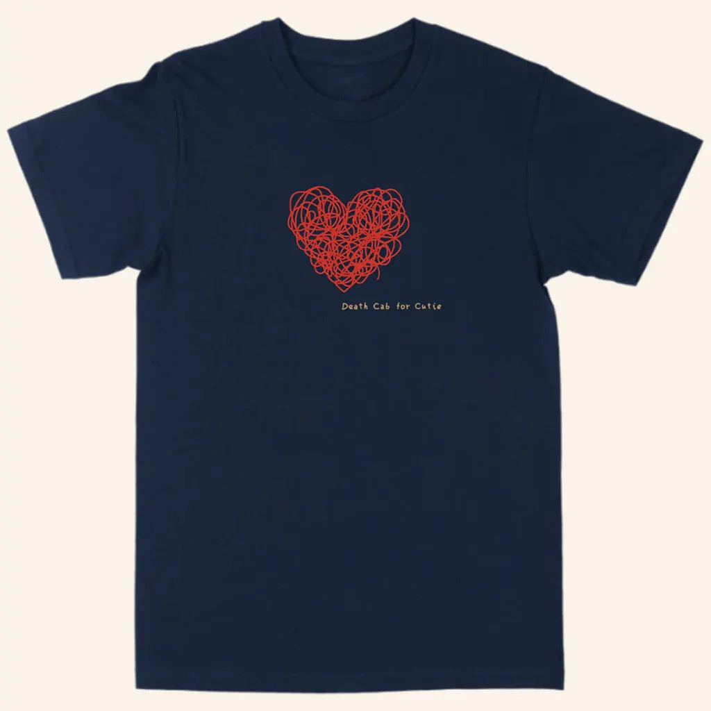 Death Cab For Cutie Merch Red Thread Heart TShirt Unique Gifts For Husband