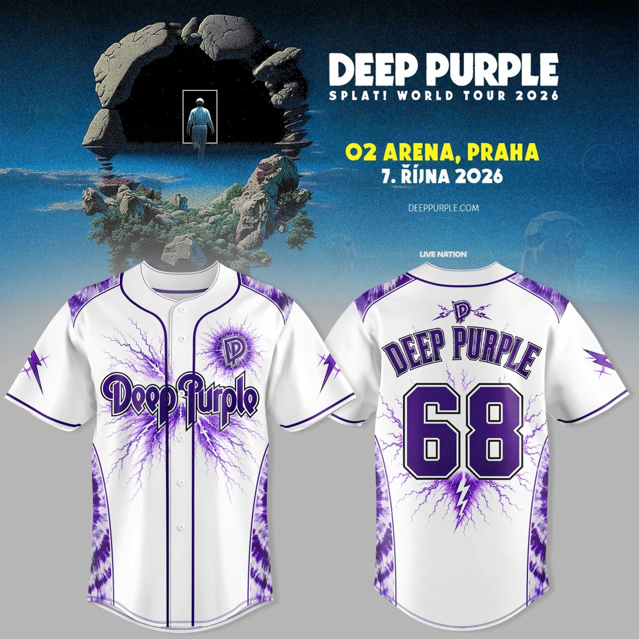 Deep Purple SPLAT EU UK Tour 2026 Baseball Jersey Exclusive Rock Band Graphic Fanwear 1 - Unicasport Deep Purple SPLAT EU UK Tour 2026 Baseball Jersey Exclusive Rock Band Graphic Fanwear