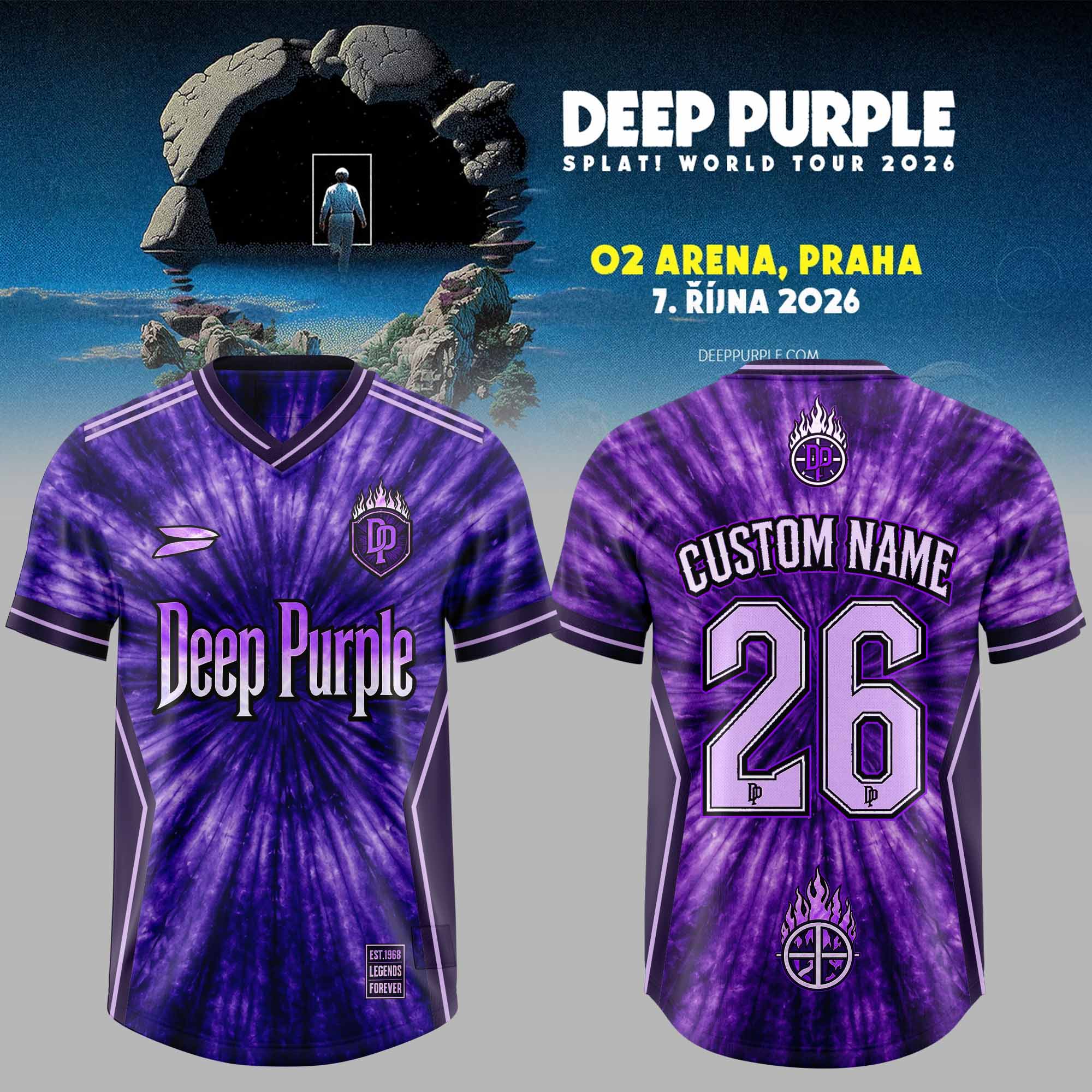 Deep Purple SPLAT EU UK Tour 2026 Football Jersey Custom Number Graphic Music Apparel 1 - Unicasport Deep Purple SPLAT EU UK Tour 2026 Football Jersey Custom Number Graphic Music Apparel