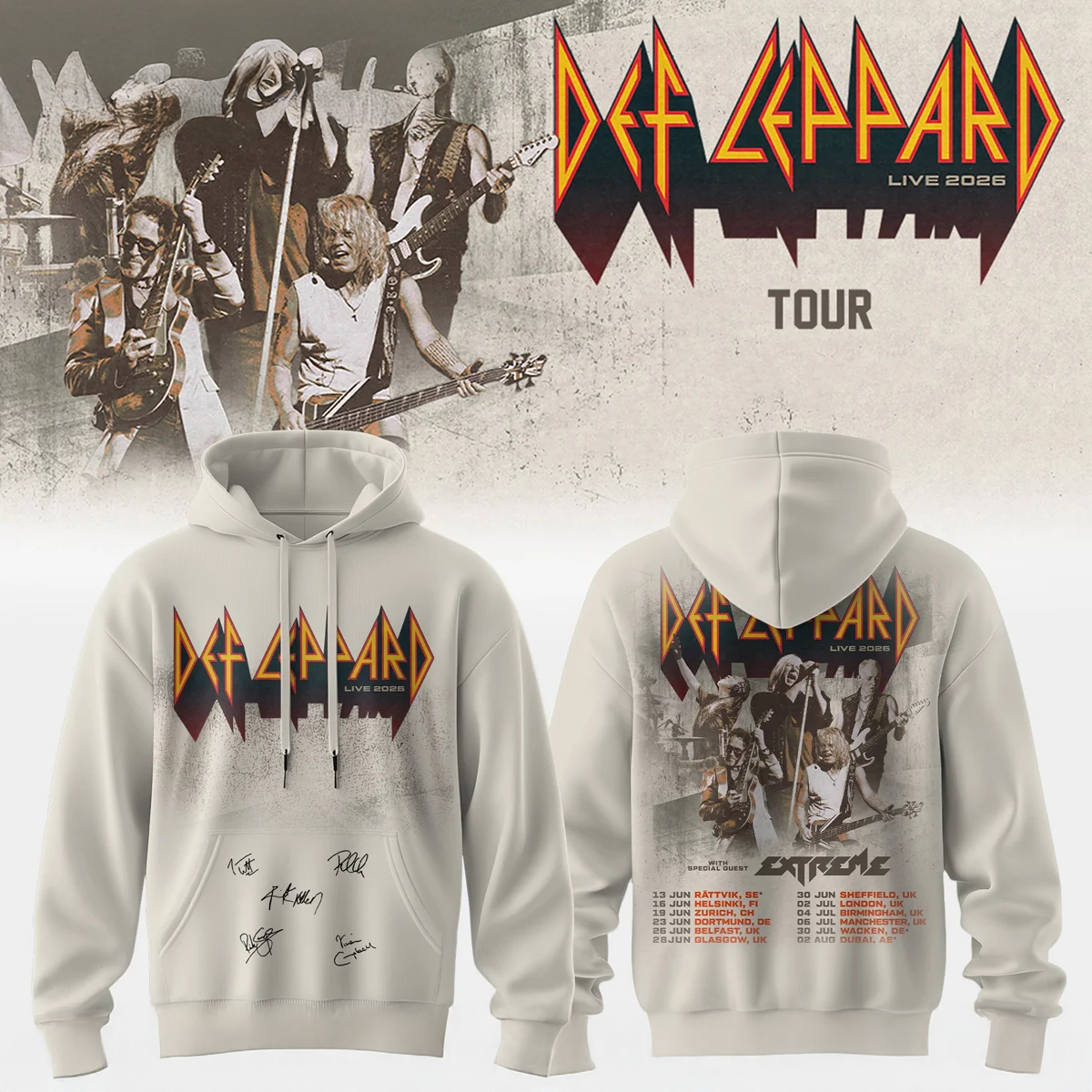 Def Leppard Collector Fan T Shirt And Hoodie Edition
